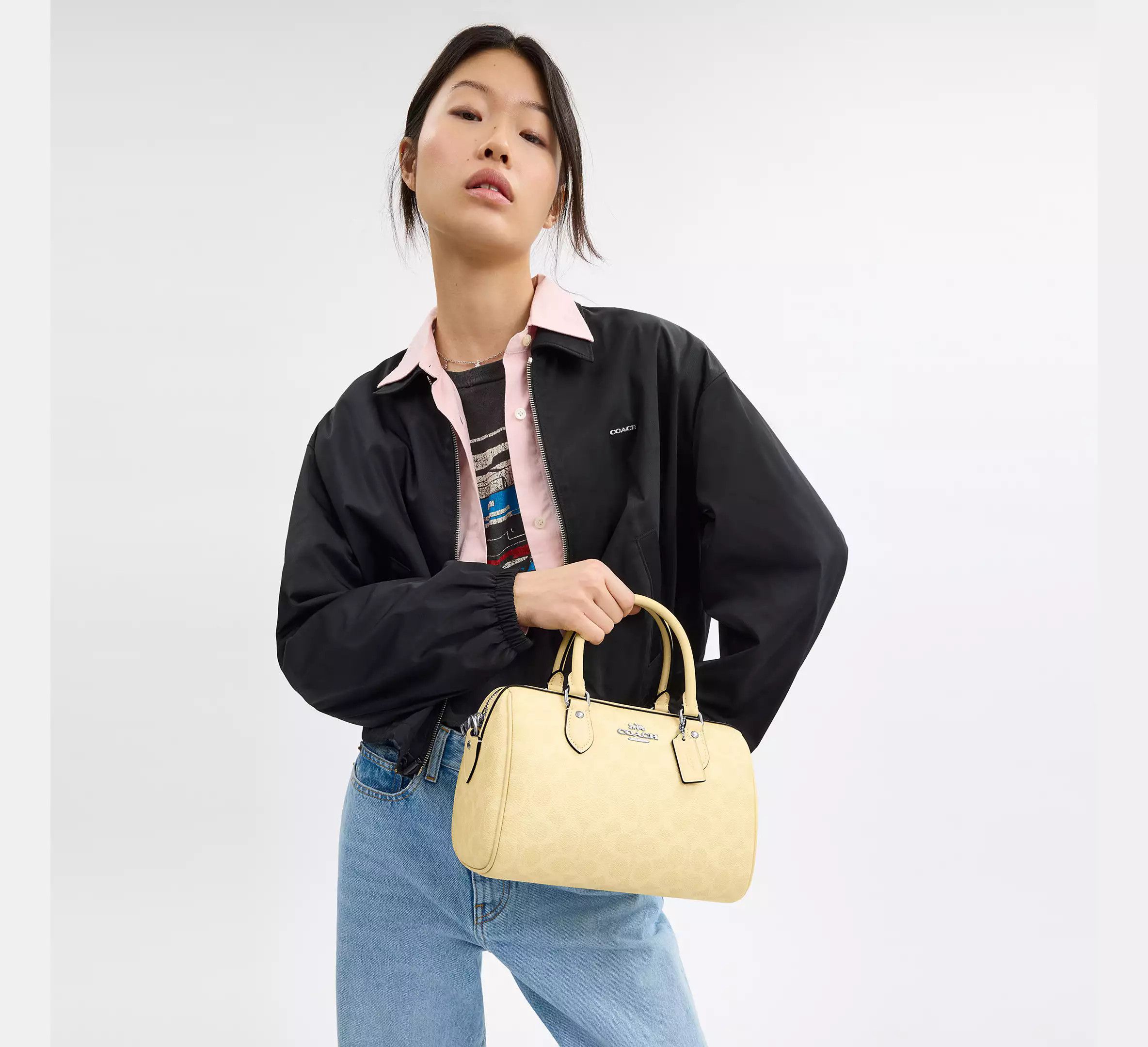 Coach Rowan Satchel Bag In Signature Canvas CV961 Size ONE SIZE - 8 Thumbnail