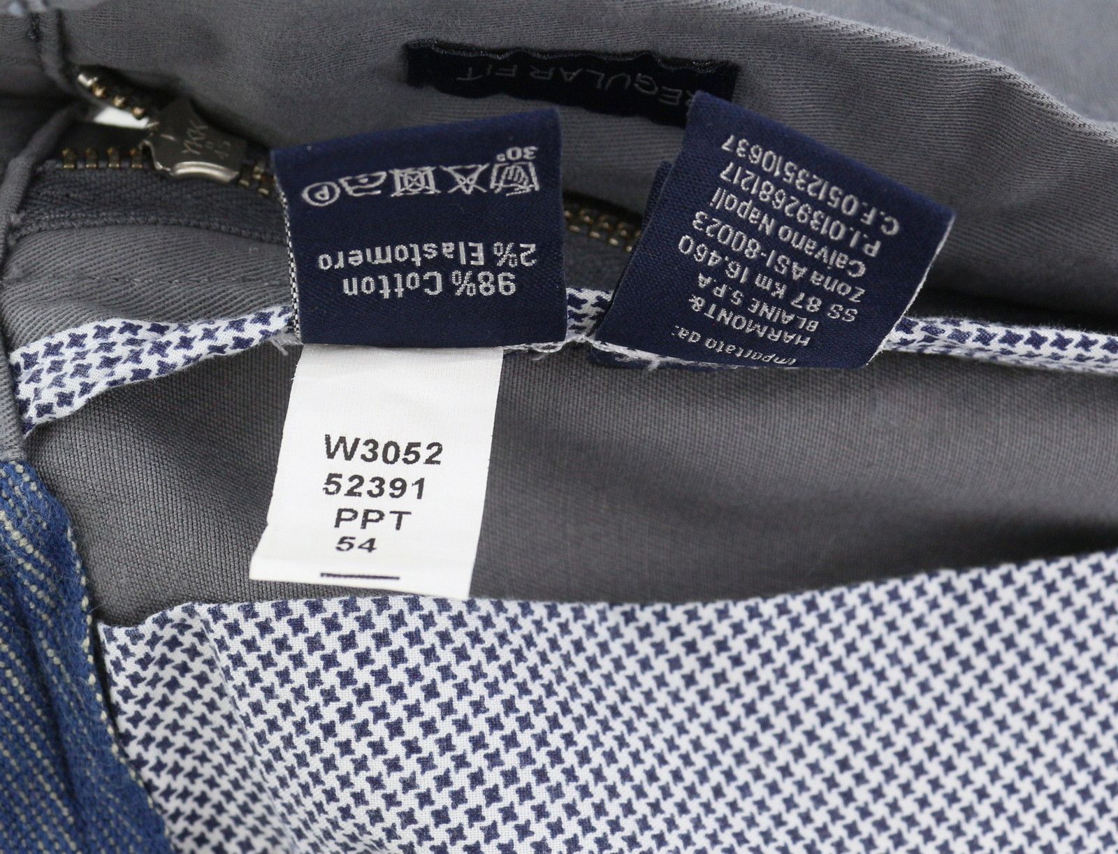 Harmont & Blaine 54 W37 Grey Regular Turn-Up Chino Trousers 89122 Size US 37 - 10 Thumbnail