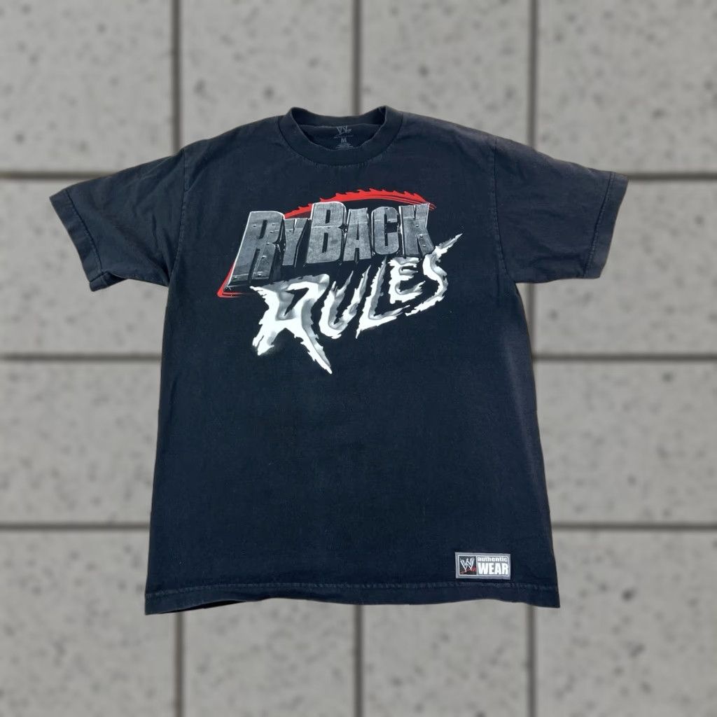 Vintage WWE Ryback Rules T Shirt Medium Men Black Short Sleeve Sports T-Shirt Size US M / EU 48-50 / 2 - 1 Thumbnail