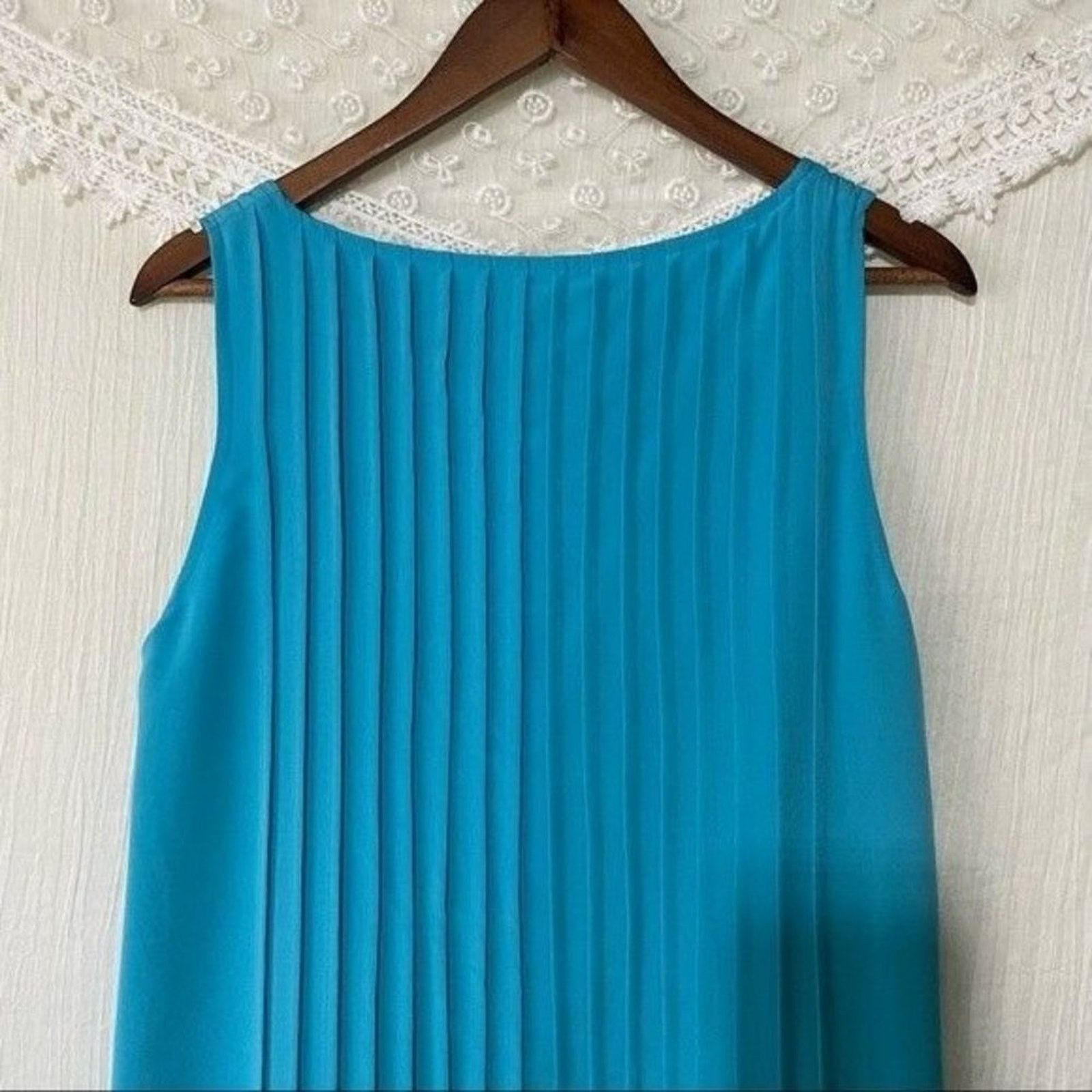 Lauren Ralph Lauren Lauren Ralph Lauren Sleeveless Pleated Dress Turquoise 14 Size XL / US 12-14 / IT 48-50 - 11 Thumbnail