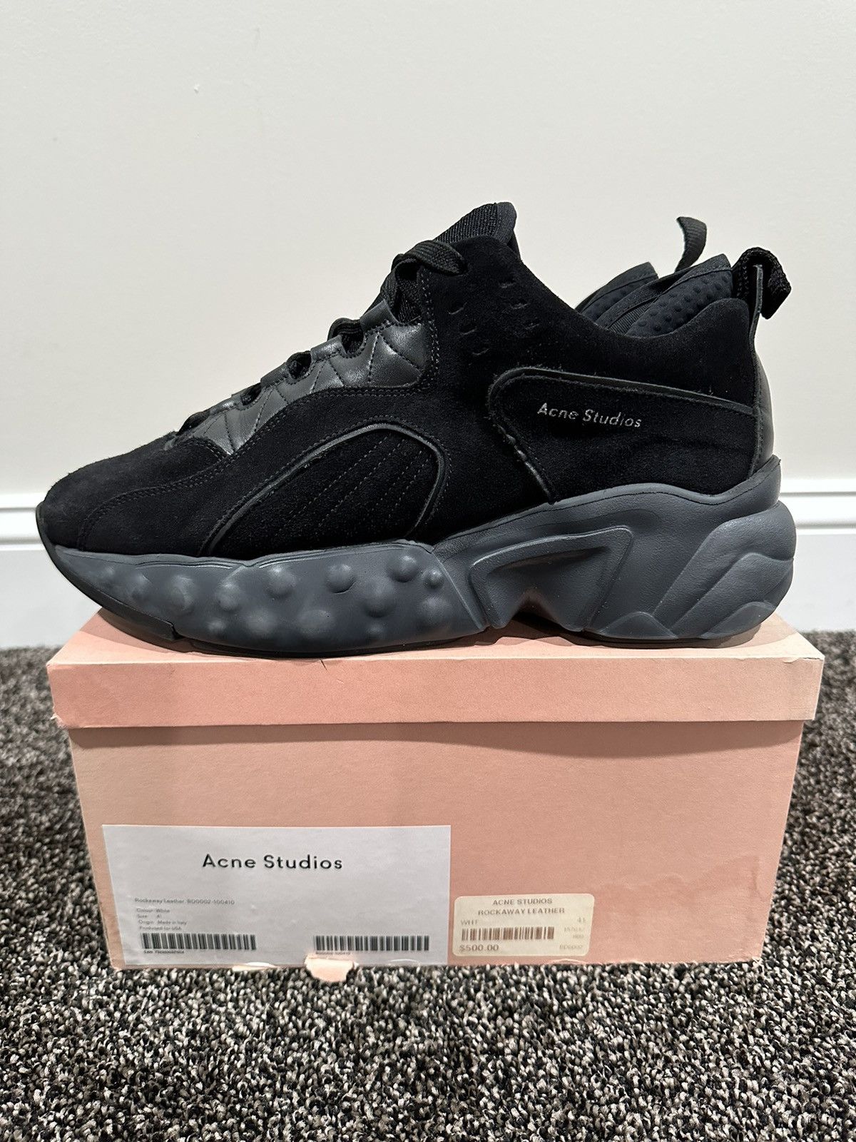 Acne Studios Acne Studios Rockaway Black Suede Chunky Sneakers Size US 9 / EU 42 - 3 Thumbnail