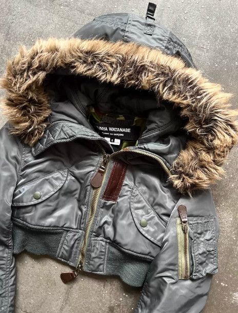 Junya Watanabe Pilot Jacket with Fur Collar & High-Waist Cropped Design Size US S / EU 44-46 / 1 - 3 Thumbnail
