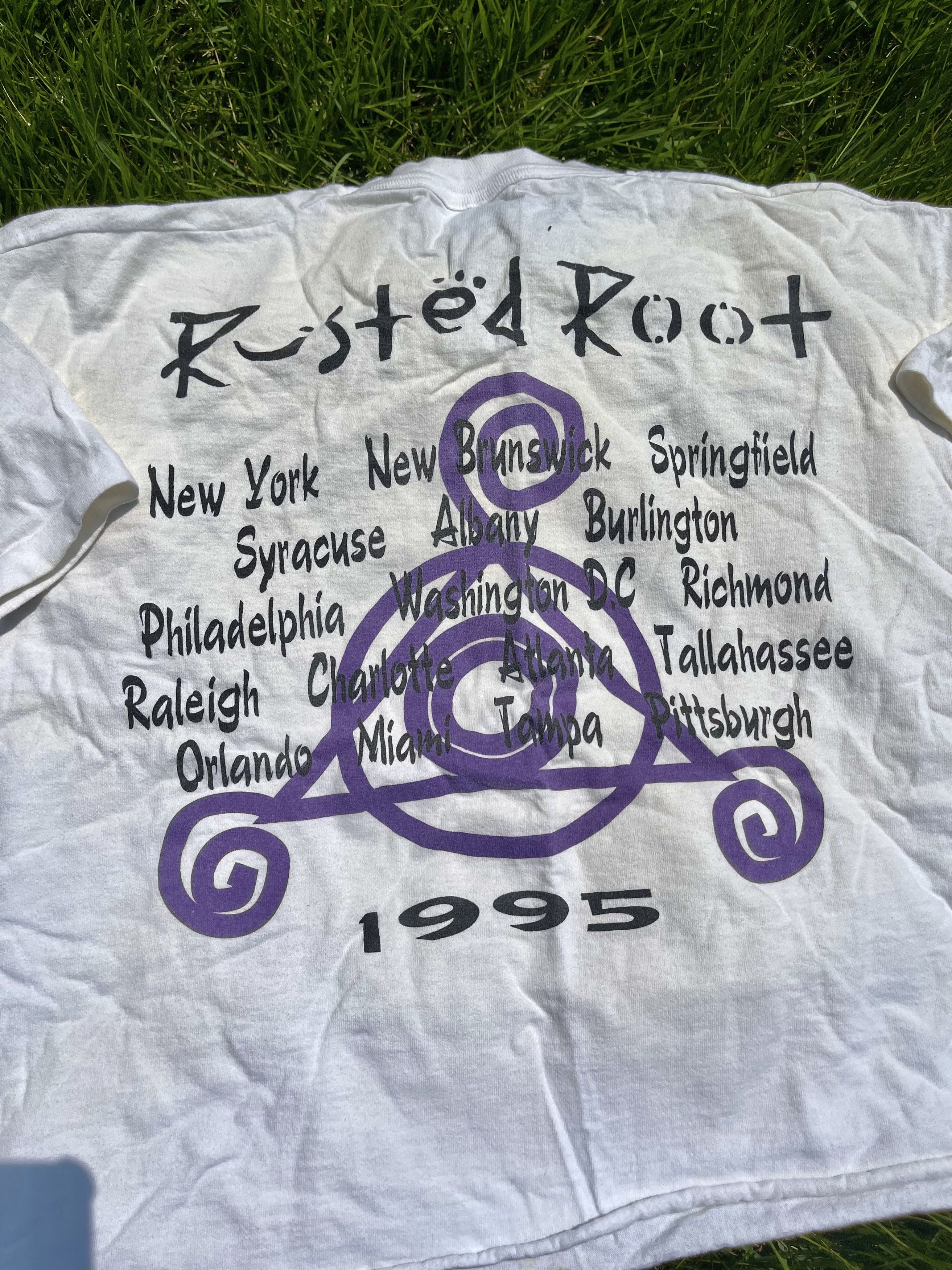 Band Tees × Vintage 1995 Rusted Root Crop 90's Vintage Rock Band Tour T-Shirt Size US XL / EU 56 / 4 - 8 Thumbnail
