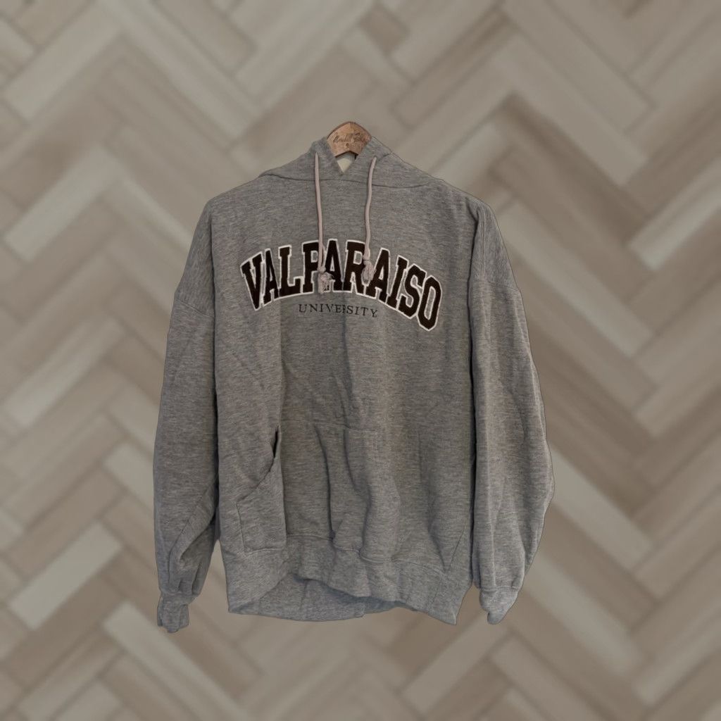 Jansport VINTAGE JanSport Hoodie Gray Long Sleeve Men XL Crew Neck Drawstring Embroidered Logo 90s Valparaiso University Pullover Size US XL / EU 56 / 4 - 1 Thumbnail