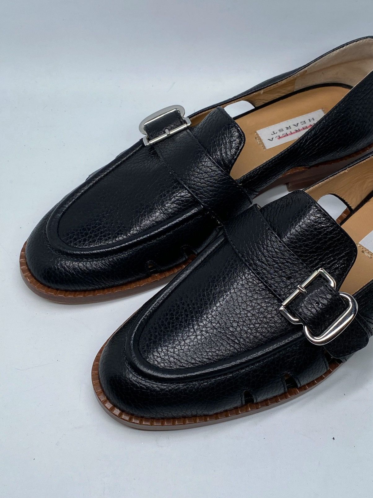 Gabriela Hearst Gabriela Hearst cutout pebbled-leather loafers size 38.5 Size US 8.5 / IT 38.5 - 3 Thumbnail