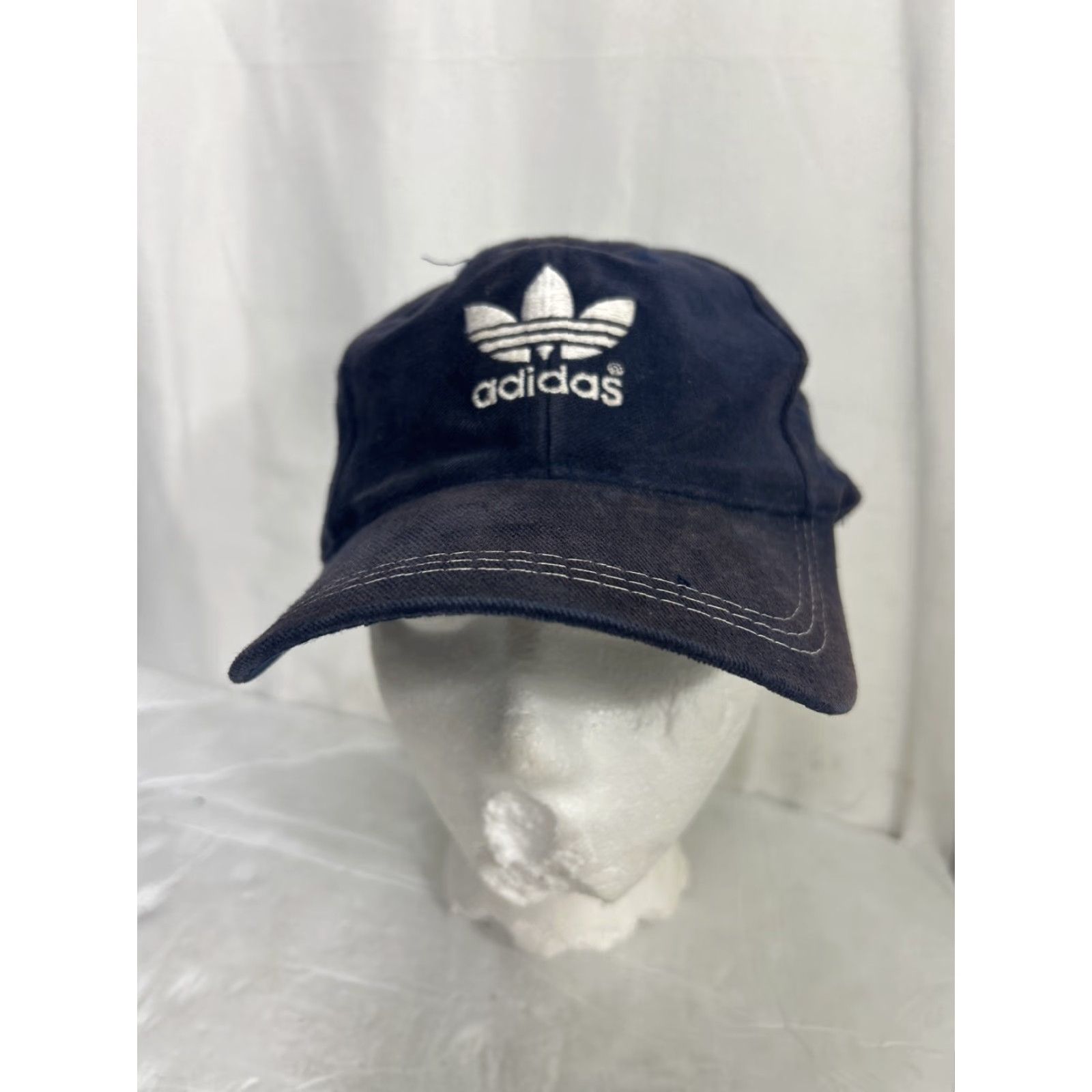 Adidas Adidas Baseball Hat Mens Adjustable Blue Cotton Strap Back Cap Size ONE SIZE - 2 Thumbnail