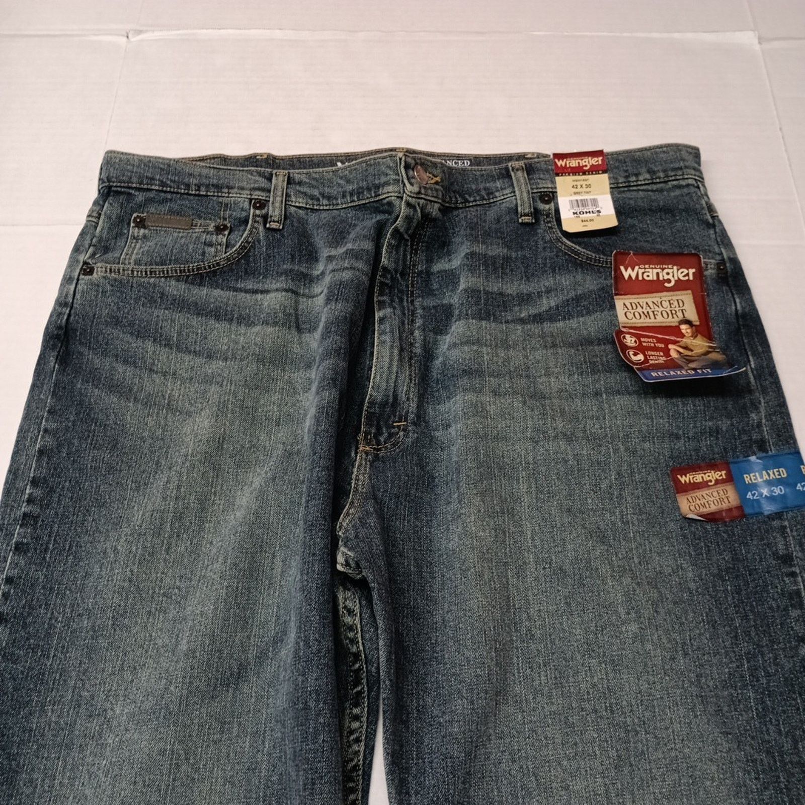 Wrangler Wrangler Advanced Relaxed Fit Jeans Men's Size 42x30 Blue Size US 42 / EU 58 - 4 Thumbnail