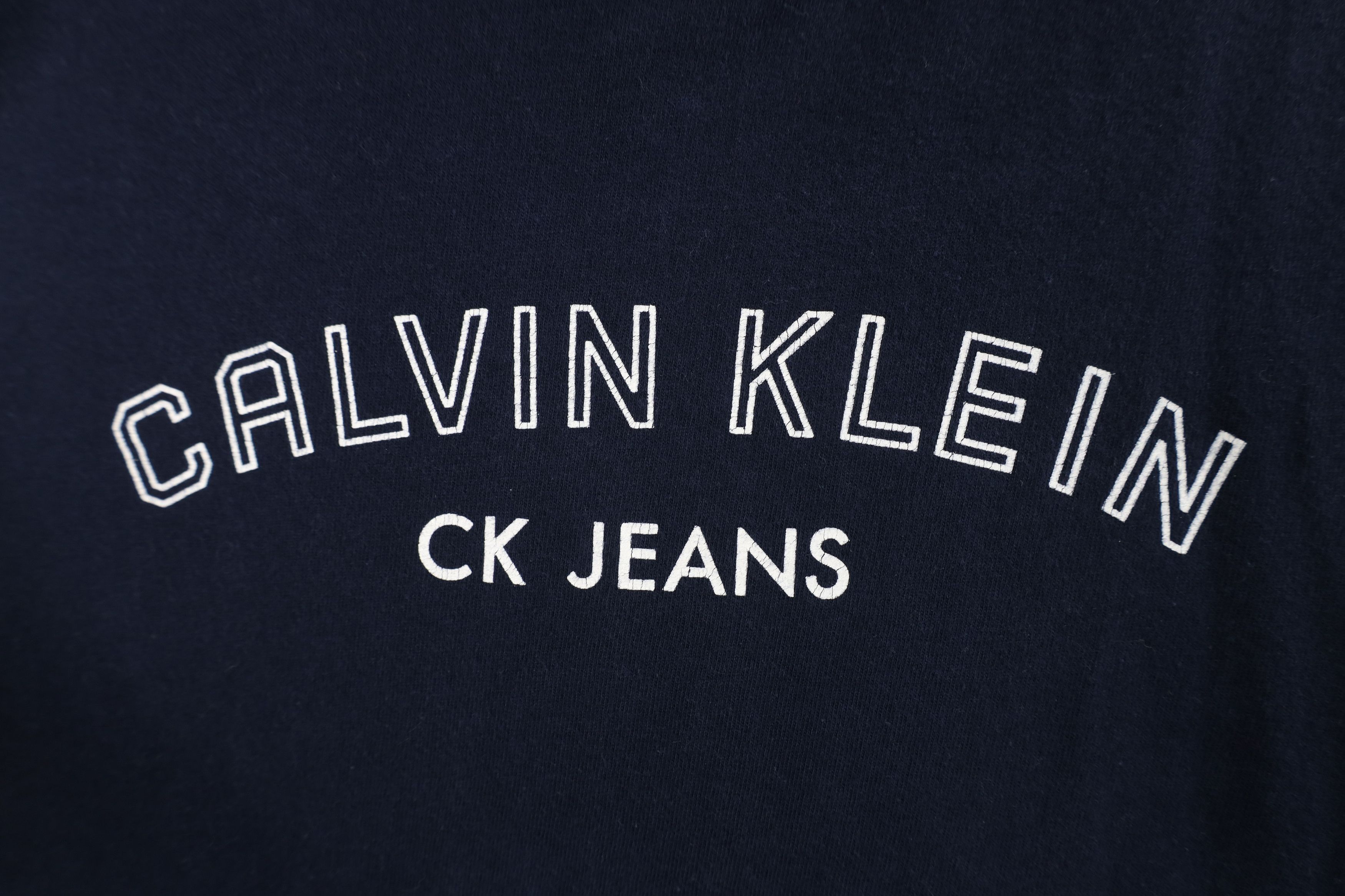 Calvin Klein Vintage 90s Calvin Klein Spell Out Short Sleeve T-Shirt Blue Size US L / EU 52-54 / 3 - 5 Thumbnail