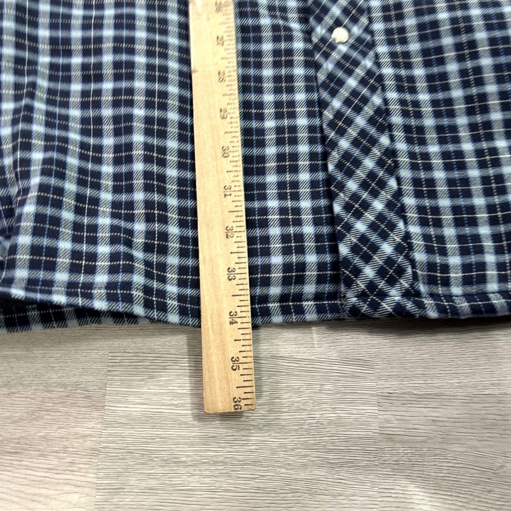 Wrangler VINTAGE Wrangler Jacket Mens 2XL Blue Plaid Quilted Flannel Western Snap Shacket Size US XXL / EU 58 / 5 - 7 Thumbnail