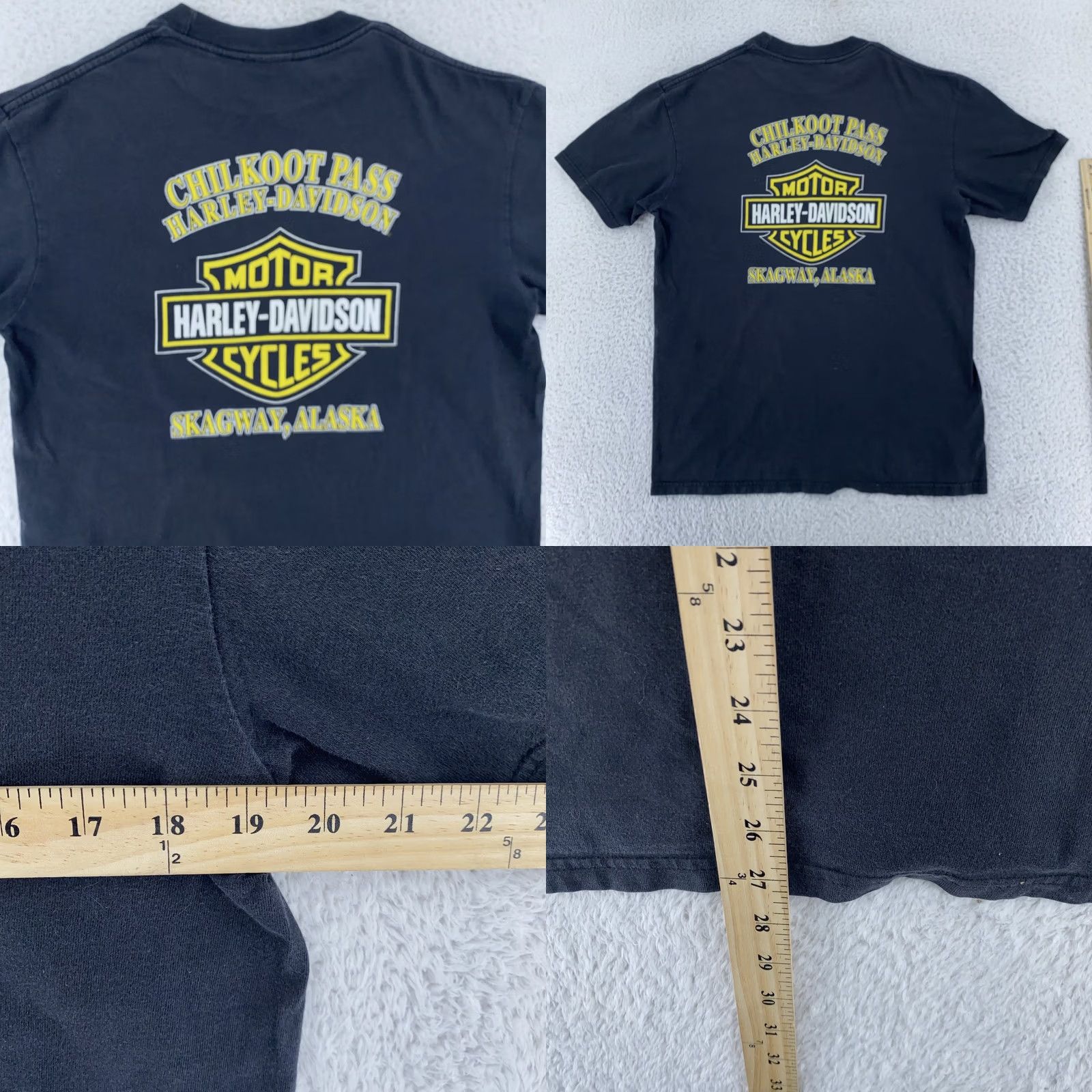 Harley Davidson Harley-Davidson Shirt Mens M Black Chilkoot Pass Skagway Alaska Biker 2014 Shirt Mens Black Graphics Print Crew Neck Short Sleeve Cotton Vintage: No Size US M / EU 48-50 / 2 - 8 Thumbnail