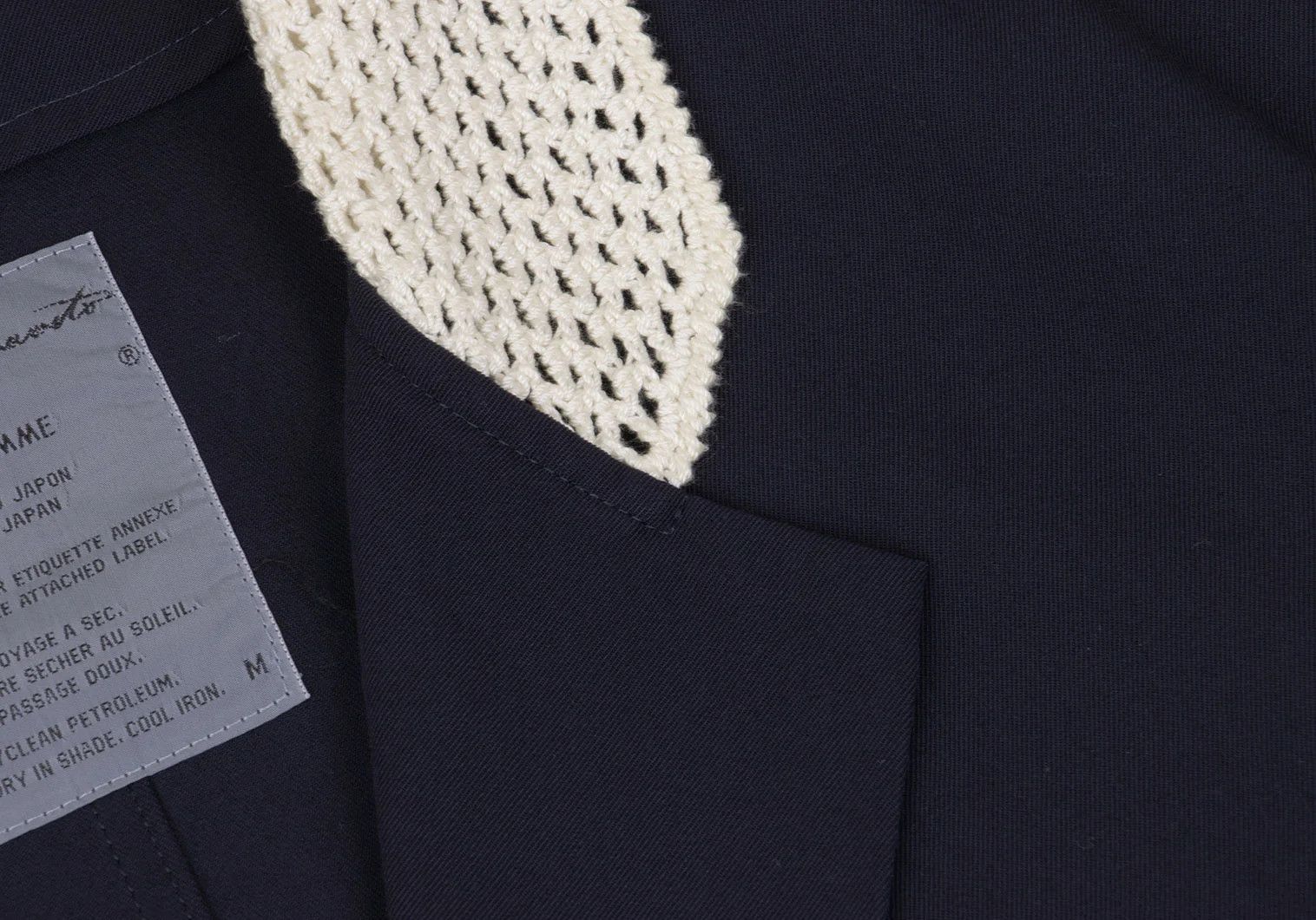 Yohji Yamamoto Yohji Yamamoto Crochet Wool Gabardine Jacket Size US M / EU 48-50 / 2 - 4 Thumbnail
