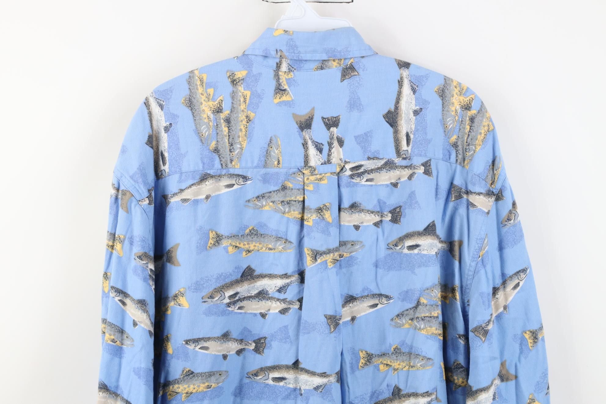 Columbia Vintage 90s Columbia Fish All Over Print Button Down Shirt Size US M / EU 48-50 / 2 - 10 Thumbnail