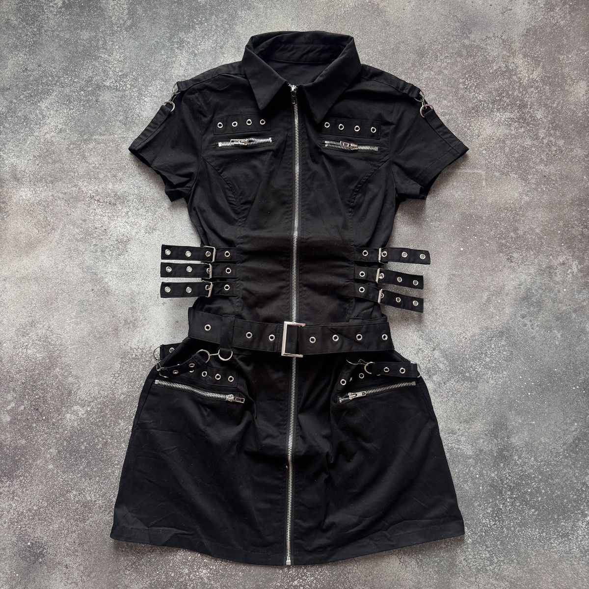 Hysteric Glamour Opium Y2K Amazing Gothic Rave Strap Details Belted Dress Size S / US 4 / IT 40 - 1 Thumbnail