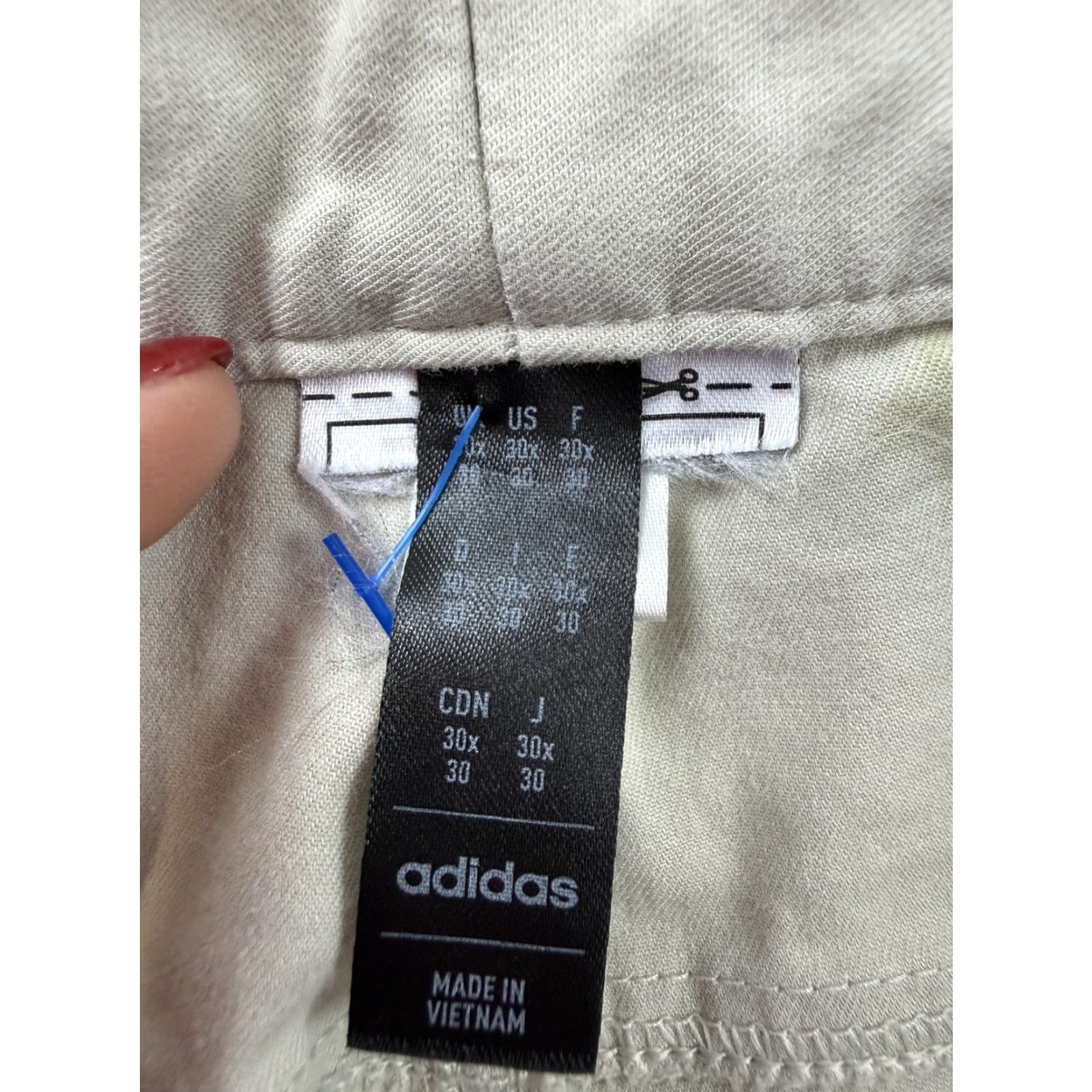 Adidas Adidas Pants Mens 30x30 Beige Chino Regular Fit Stretch Microfiber Casual Size US 30 / EU 46 - 5 Thumbnail