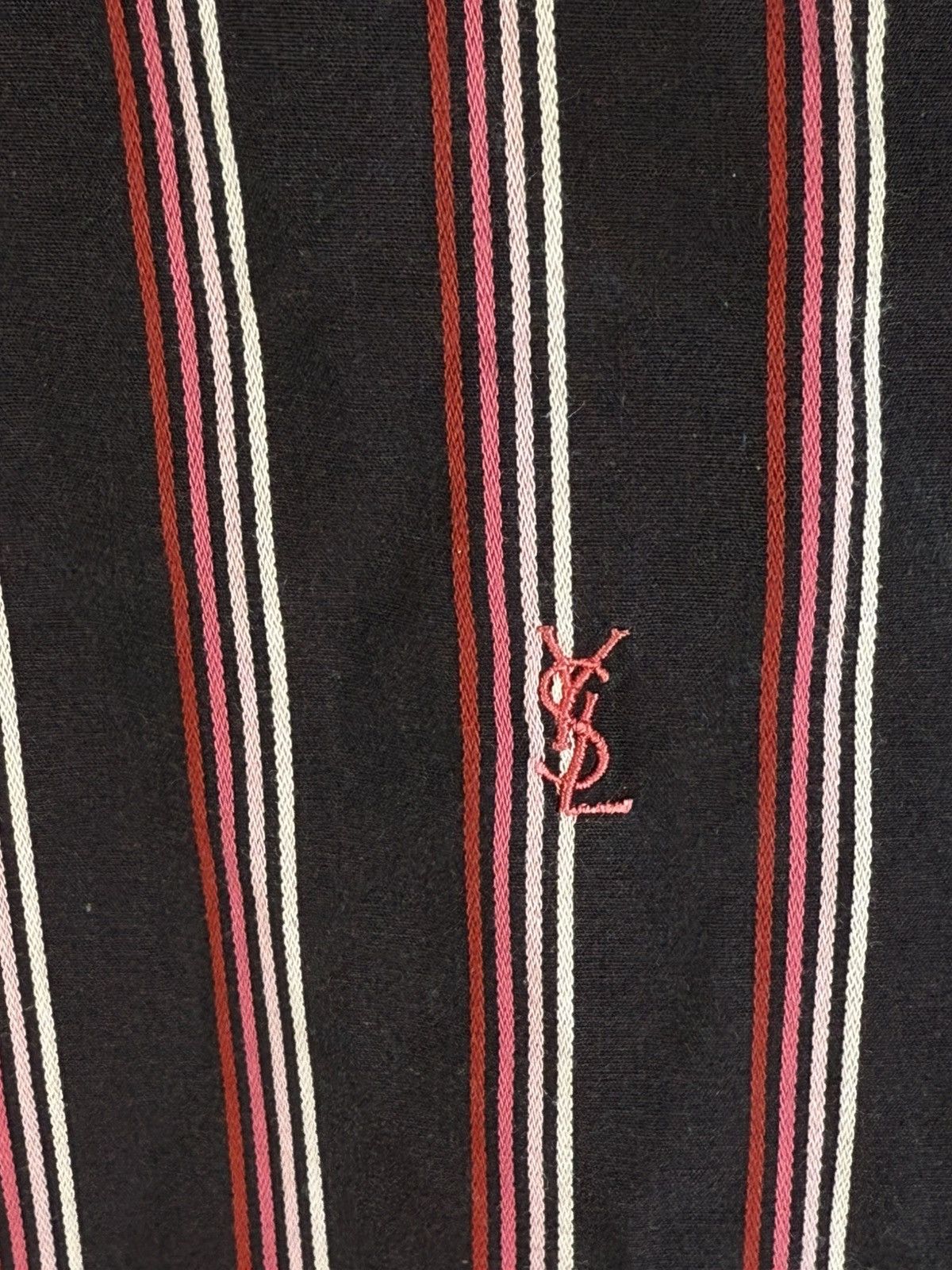 Yves Saint Laurent Black/Red YSL Shirt Striped Size US M / EU 48-50 / 2 - 5 Thumbnail
