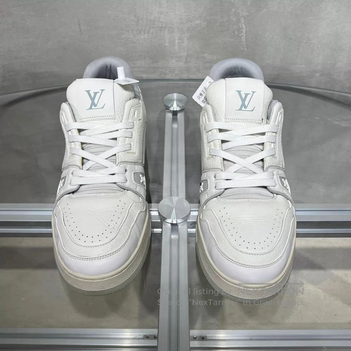 Louis Vuitton White High-Top Sneakers Size 8.5. Size US 8.5 / EU 41-42 - 1 Thumbnail