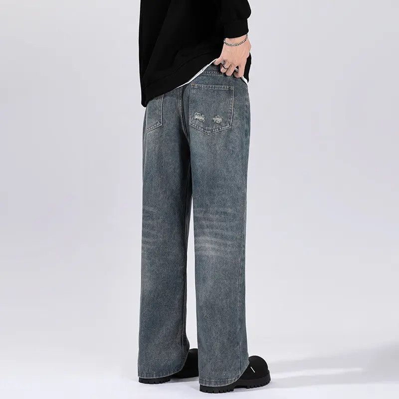 Japanese Brand × Jean Retro loose straight leg wide leg gradient jeans Size US 30 / EU 46 - 5 Thumbnail