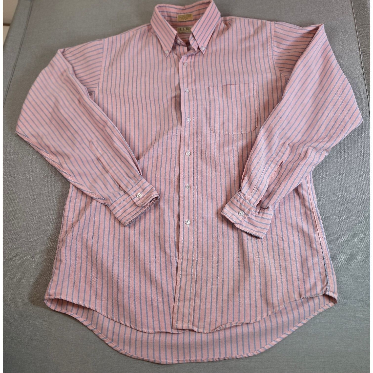 L.L. Bean Vintage L.L. Bean USA Stripe Shirt 16-35 Size US M / EU 48-50 / 2 - 1 Thumbnail