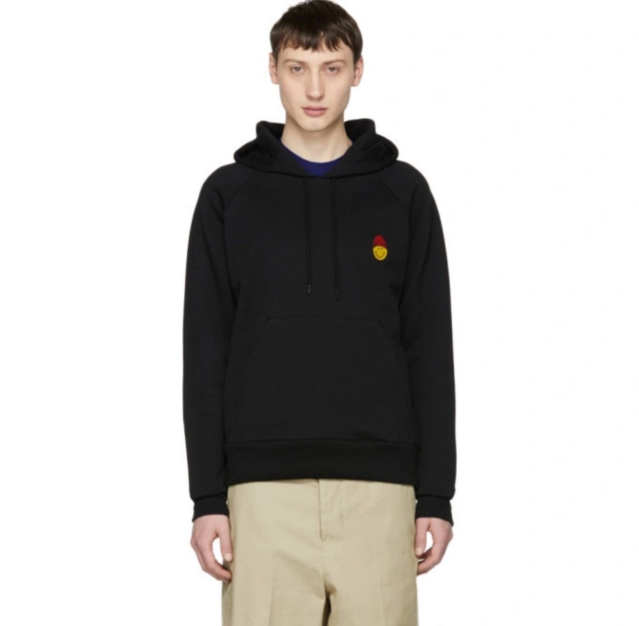 image of Ami Smiley Hoodie in Black, Men's (Size XS)