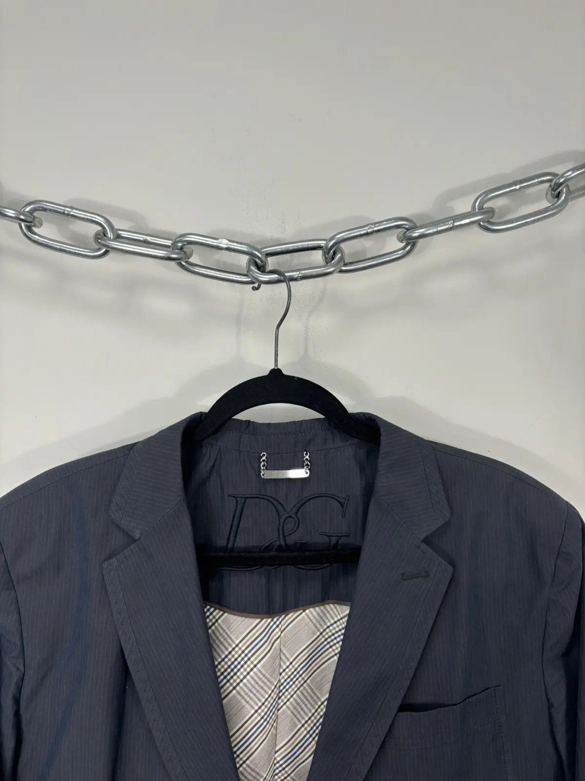 Dolce & Gabbana × Vintage Vintage Dolce & Gabbana Men’s Striped Rare Blazer Jacket Size 42R - 8 Thumbnail