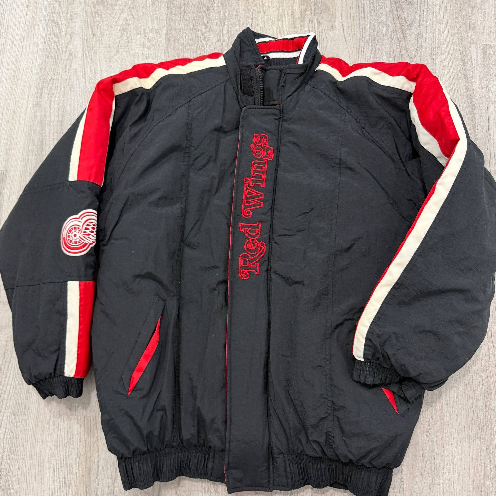 Vintage Vintage Detroit Red Wings Starter Jacket Men's Large Black Size US L / EU 52-54 / 3 - 2 Thumbnail