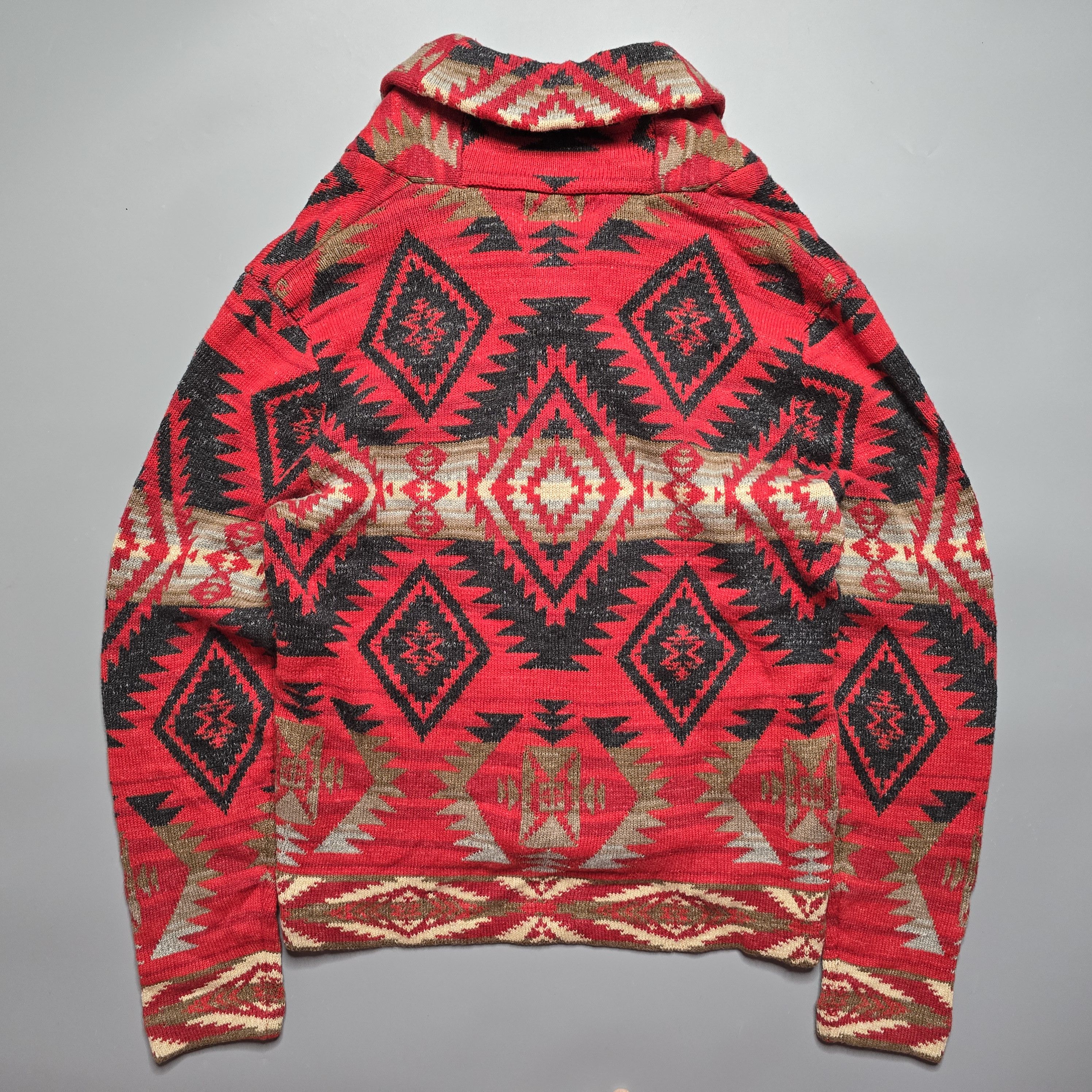 Denim & Supply Ralph Lauren Denim and Supply - Aztec Navajo Shawl Collar Cardigan Size US M / EU 48-50 / 2 - 2 Thumbnail