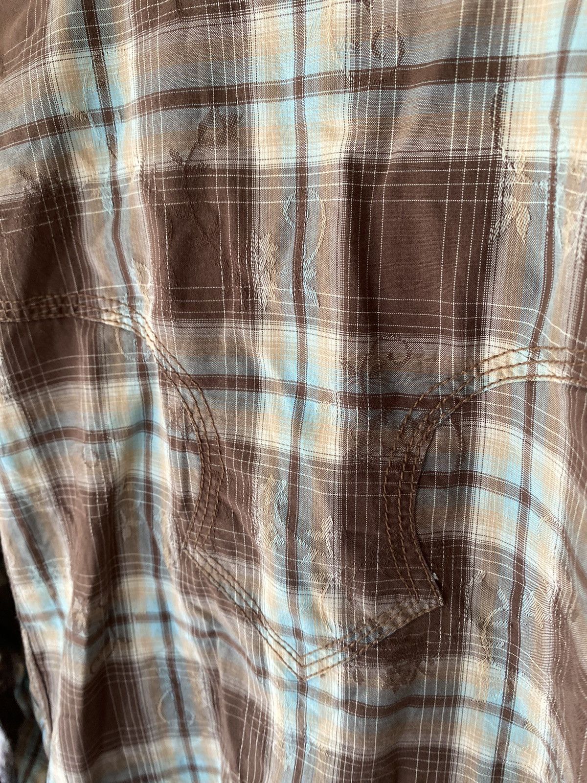 Tornado Mart 2000s Nicole for Men TRIBAL floral shadow flannel Size US M / EU 48-50 / 2 - 14 Thumbnail