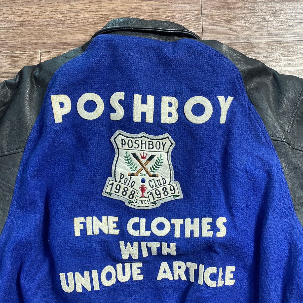 NBA Posh Boy Baseball Leather Wool Varsity Jacket Polo Club Size US L / EU 52-54 / 3 - 3 Thumbnail