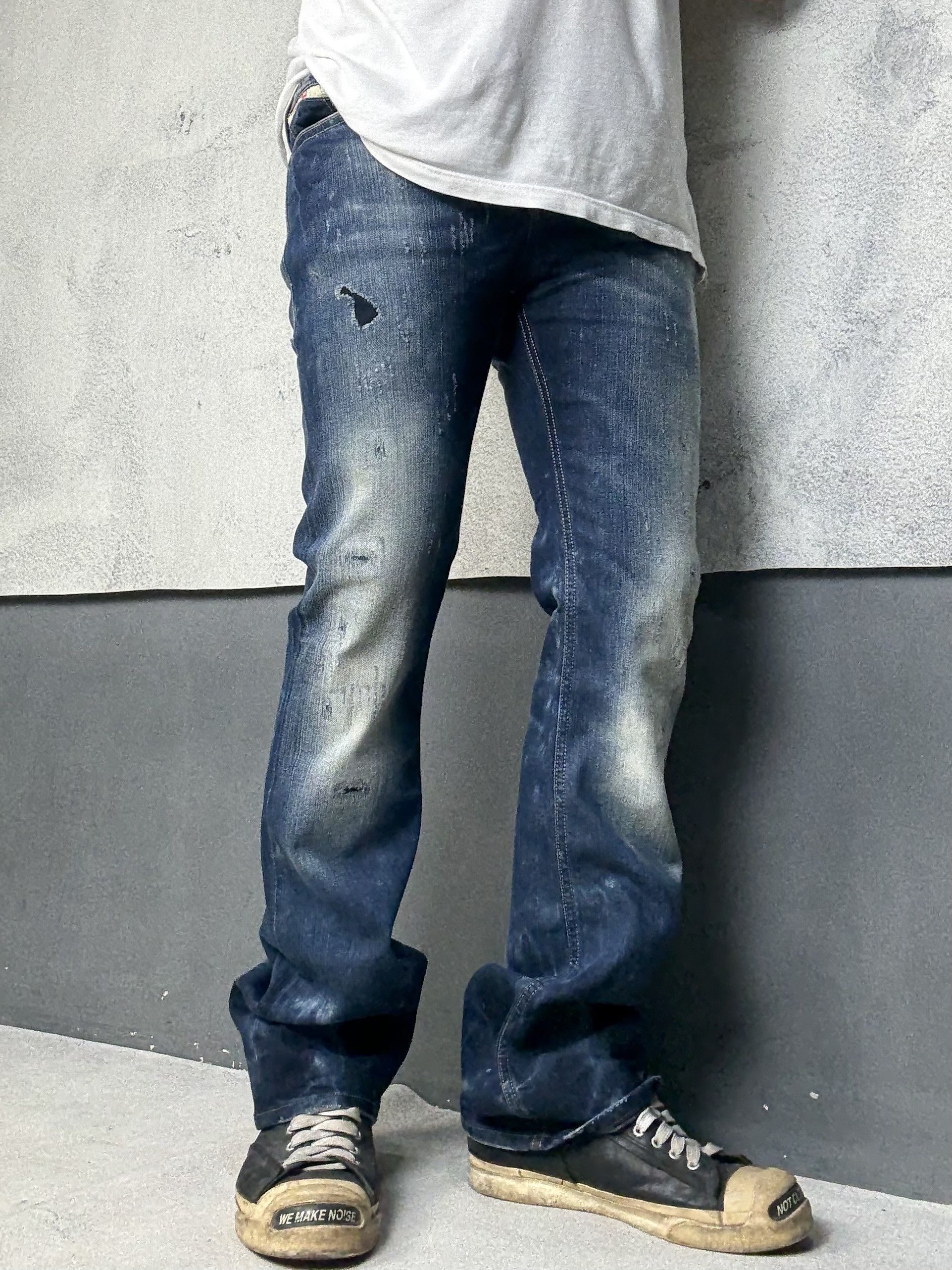 Diesel Diesel Zatiny Bootcut Distressed Jeans Denim Size US 29 - 4 Thumbnail