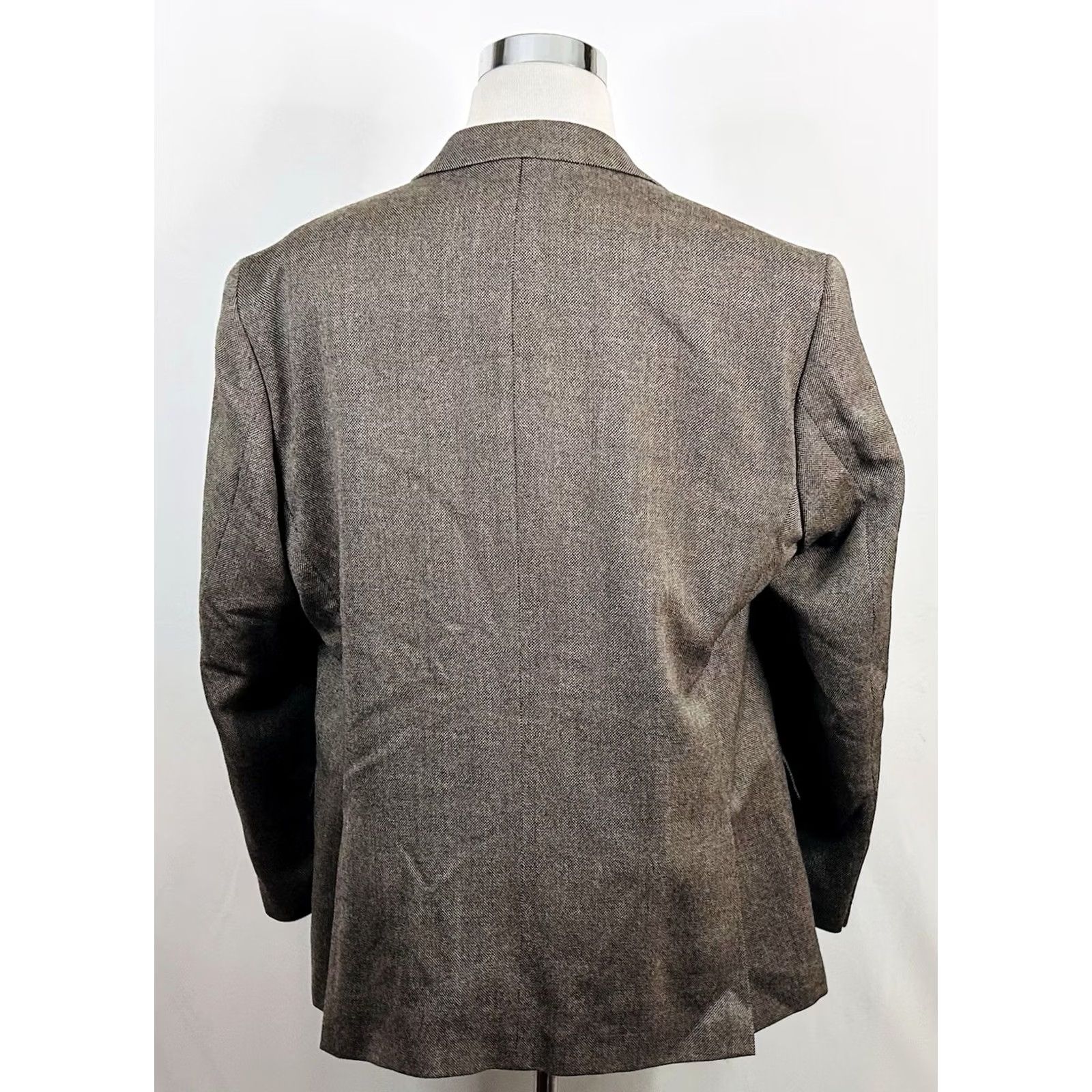 Stafford Stafford 48R Classic Fit Sport Coat 100% Merino Wool Brown Knit Two Button Men's Jacket Coat Size US XS / EU 42 / 0 - 7 Thumbnail