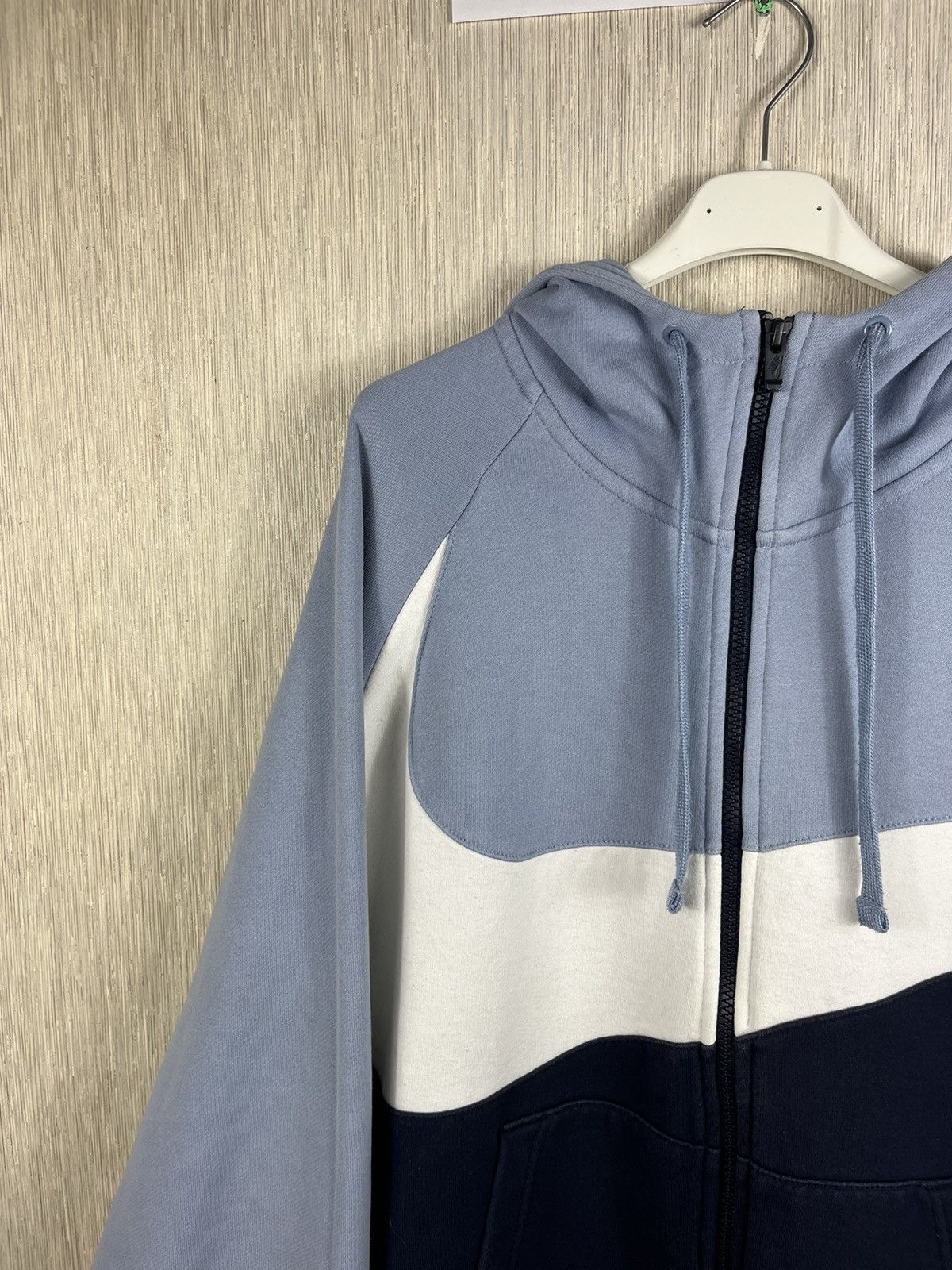Nike Nike y2k big swoosh logo zip hoodie sweatshirt baby blue Size US XL / EU 56 / 4 - 4 Thumbnail
