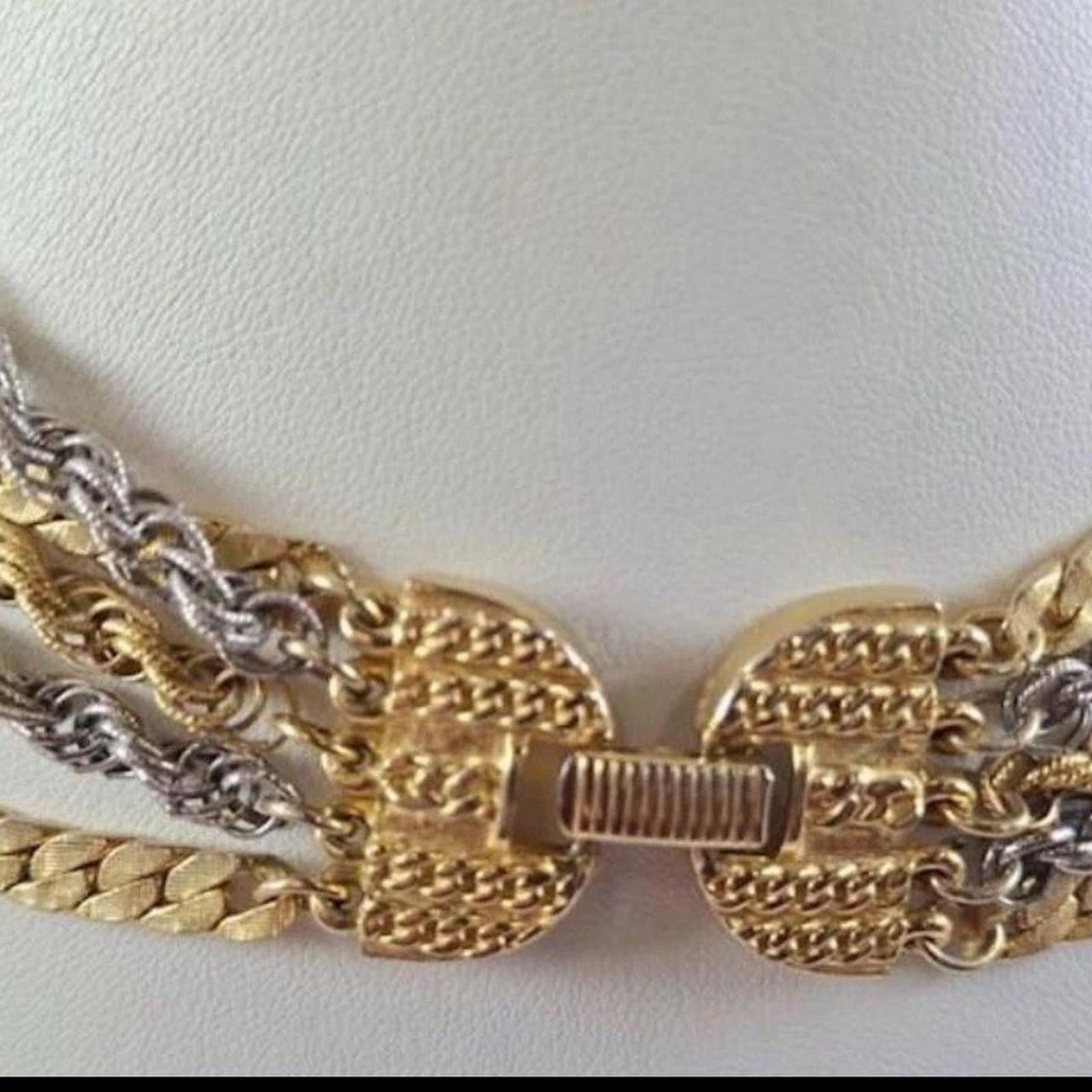 Other 3 strand gold and silver chain necklace #chainnecklace Size ONE SIZE - 3 Thumbnail