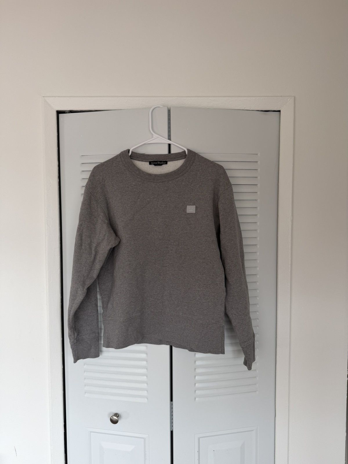 Acne Studios Acne Studios Grey Fairview Face Crewneck Sweatshirt Size US S / EU 44-46 / 1 - 2 Thumbnail