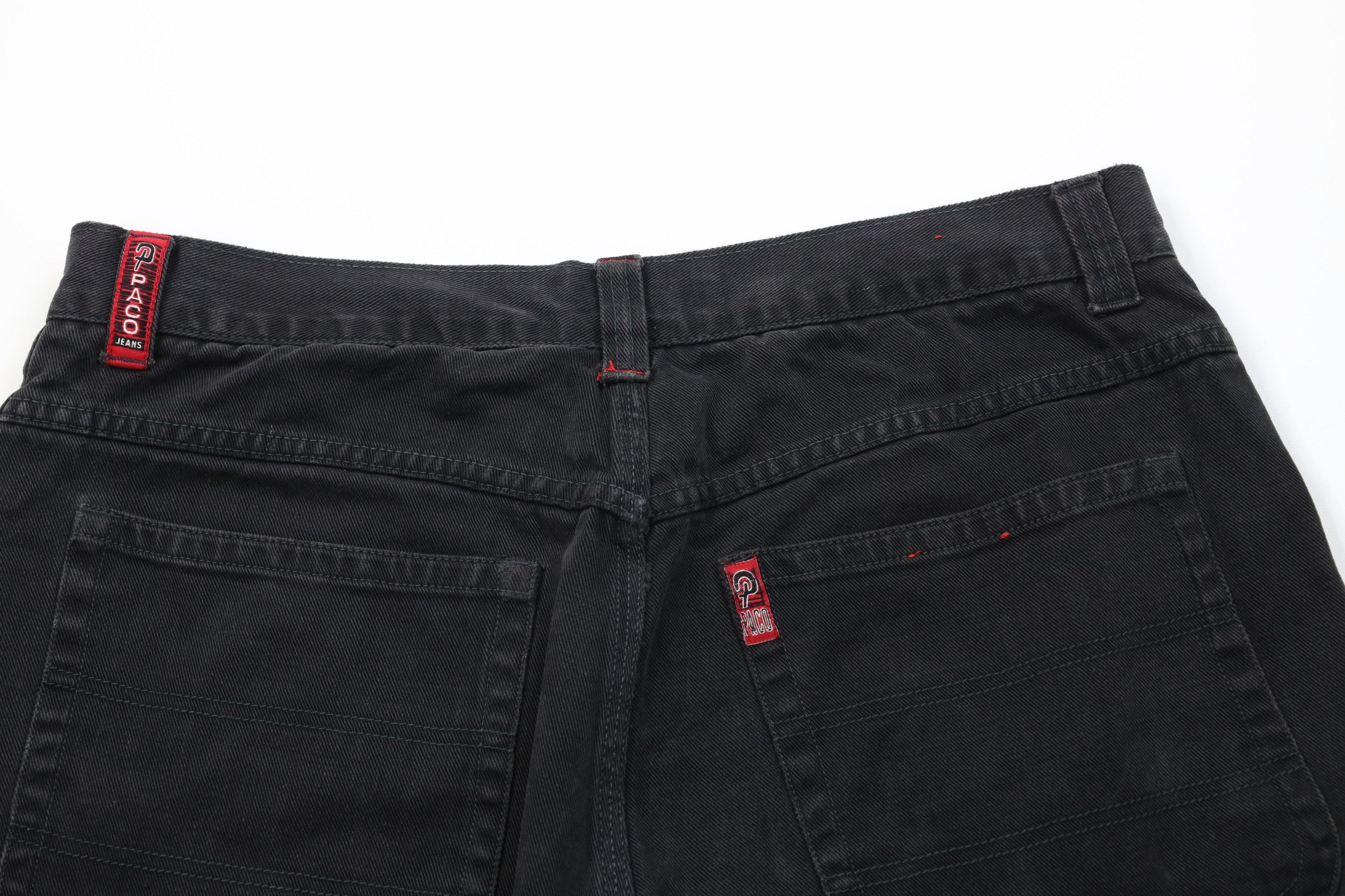 Vintage Vintage 90s Y2K Paco Sports Fit Denim Jean Shorts Black Size US 38 / EU 54 - 11 Thumbnail