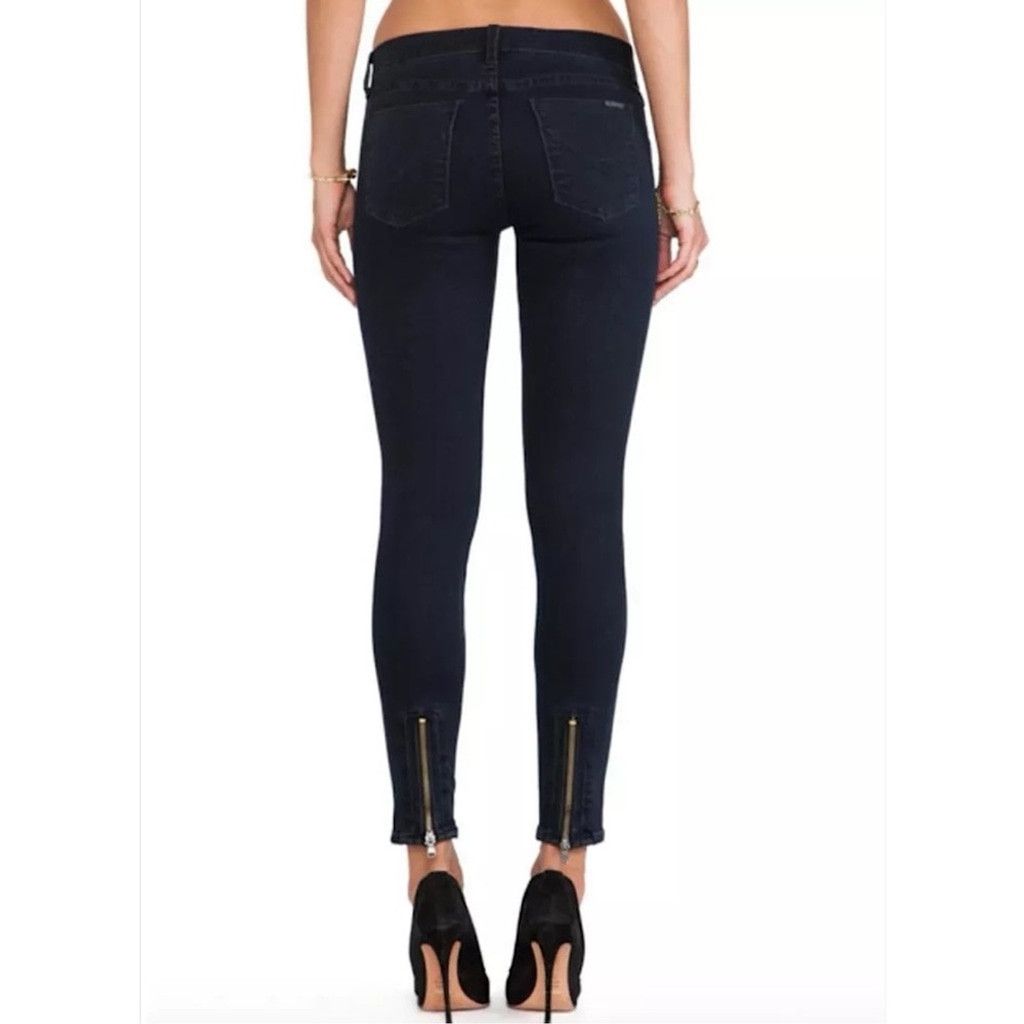 HUDSON CHIMERA Super Skinny back zippers SZ 26 BLACK WILD
