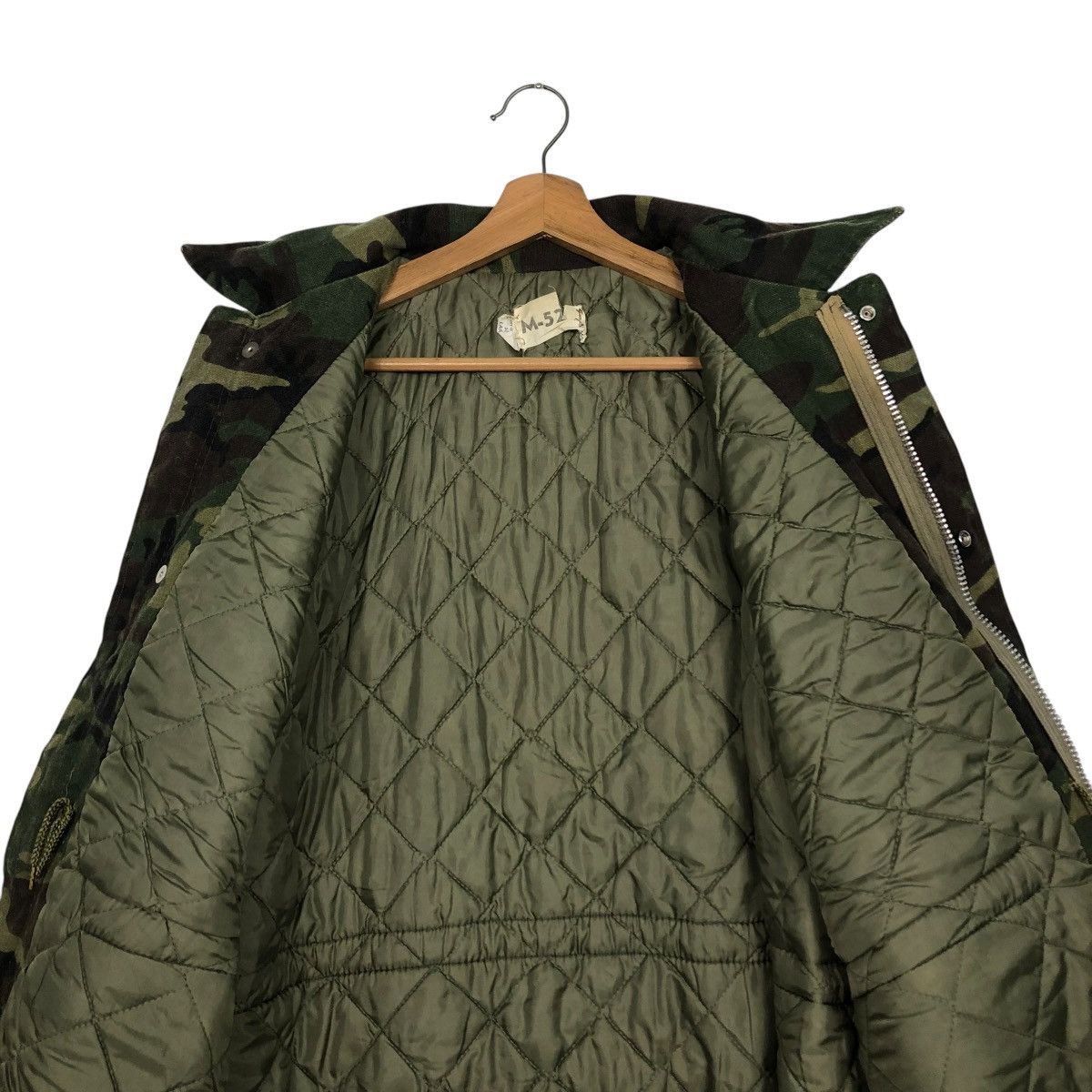 Vintage 🔥VINTAGE CHORE JACKET M-52 CARGO POCKET CAMOUFLAGE USA Size US L / EU 52-54 / 3 - 16 Thumbnail
