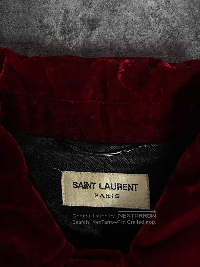 Saint Laurent Paris Saint Laurent Paris Red Velvet Note Crystal Jacket Size US S / EU 44-46 / 1 - 5 Thumbnail