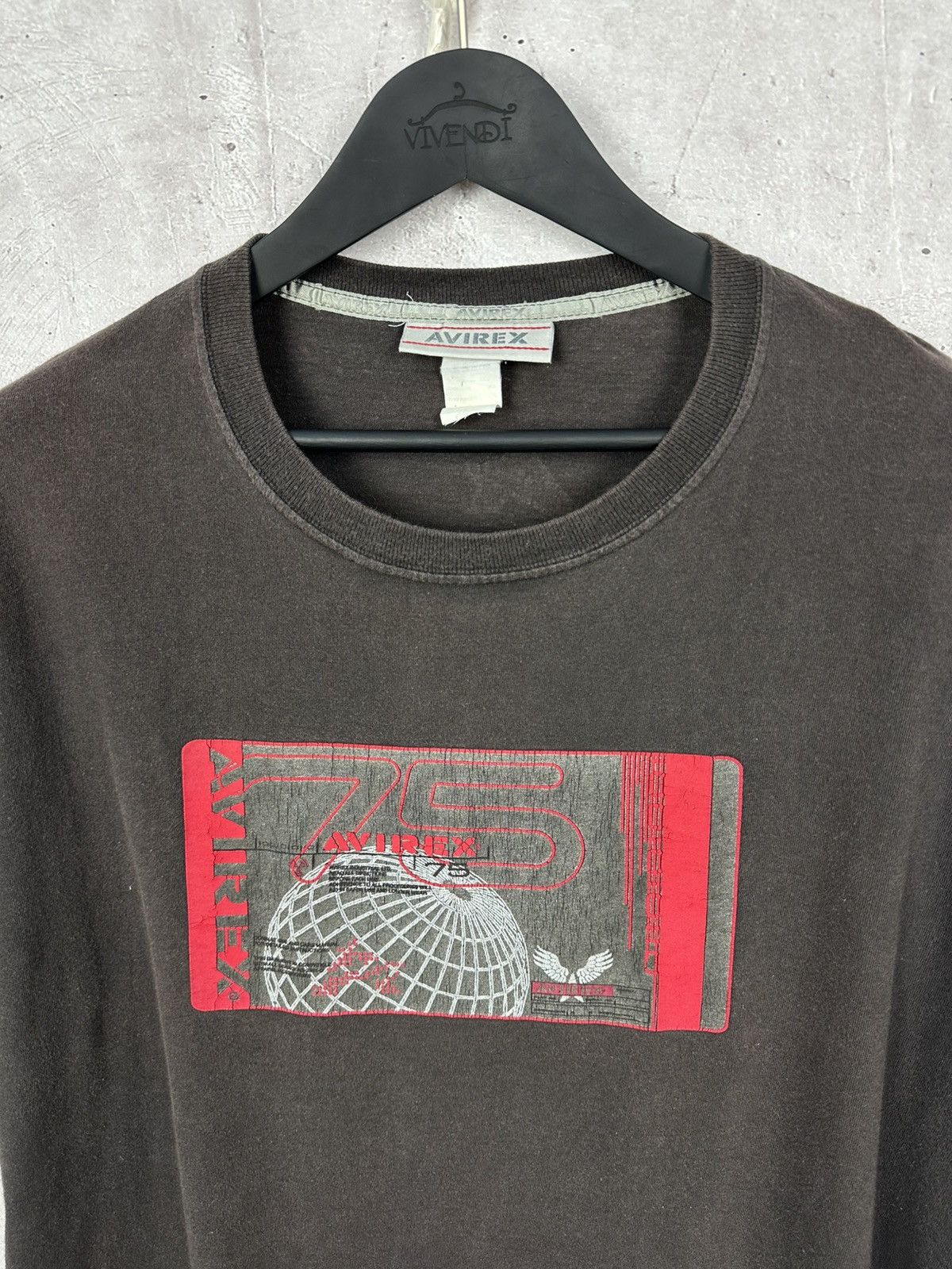 Avirex Vintage Avirex Made in USA Printed Brown T-shirt Size US XXL / EU 58 / 5 - 3 Thumbnail