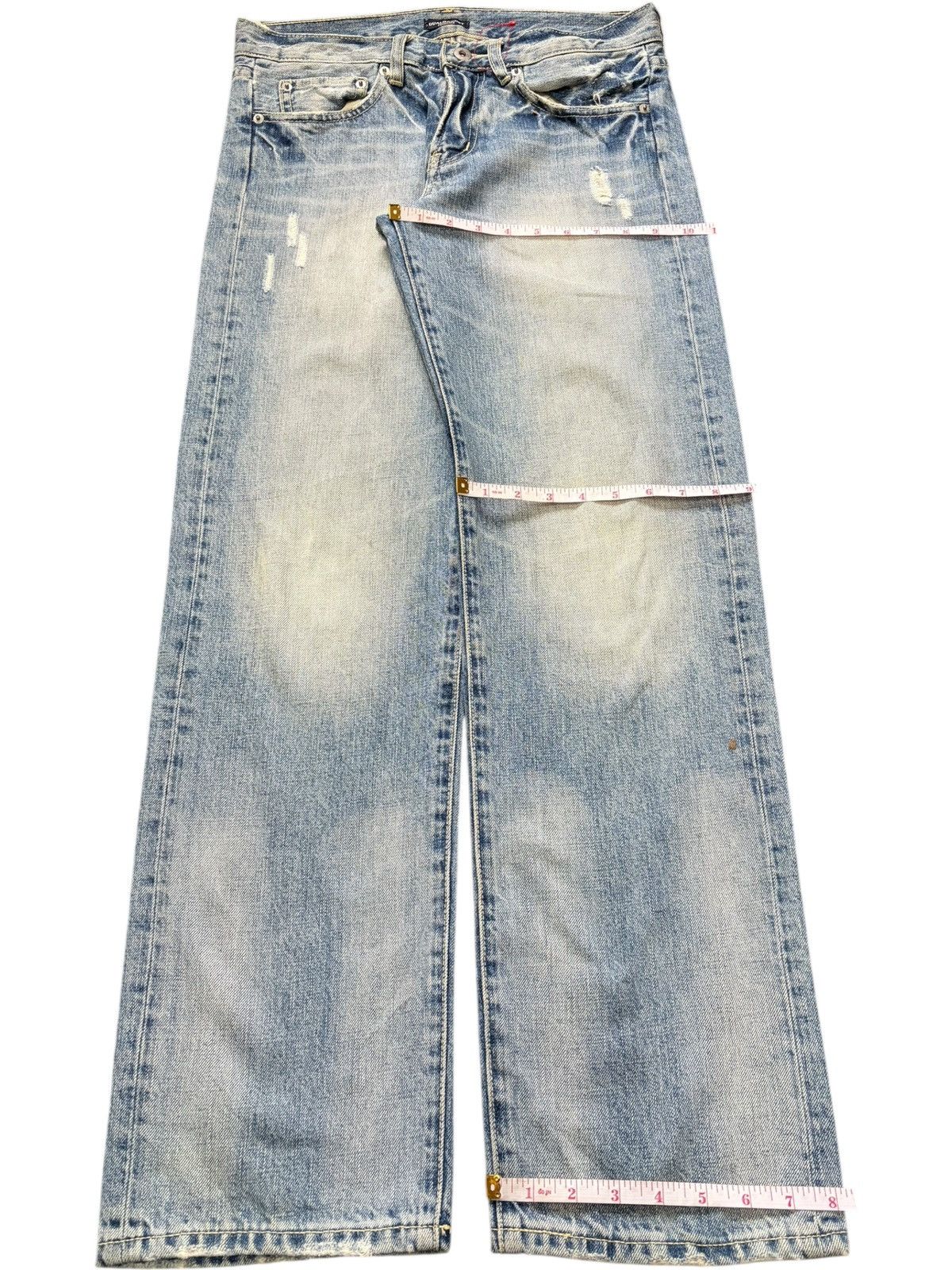Edwin Vintage Japanese Brand Faded Wash Distressed Jeans Size 31" - 8 Thumbnail