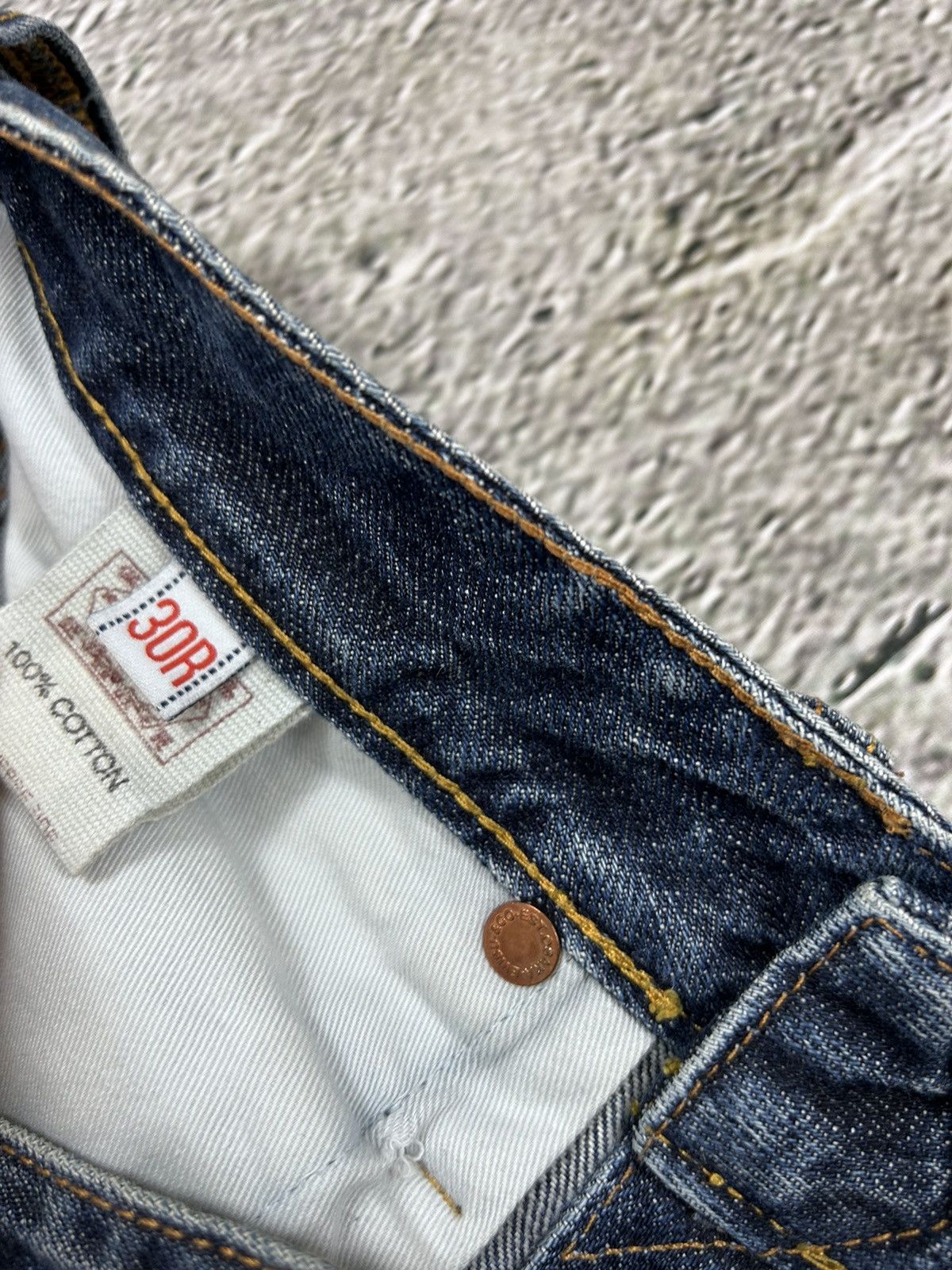 Evisu × Japanese Brand × Vintage Evisu jeans vintage navy white seagulls Genes Size US 30 / EU 46 - 9 Thumbnail