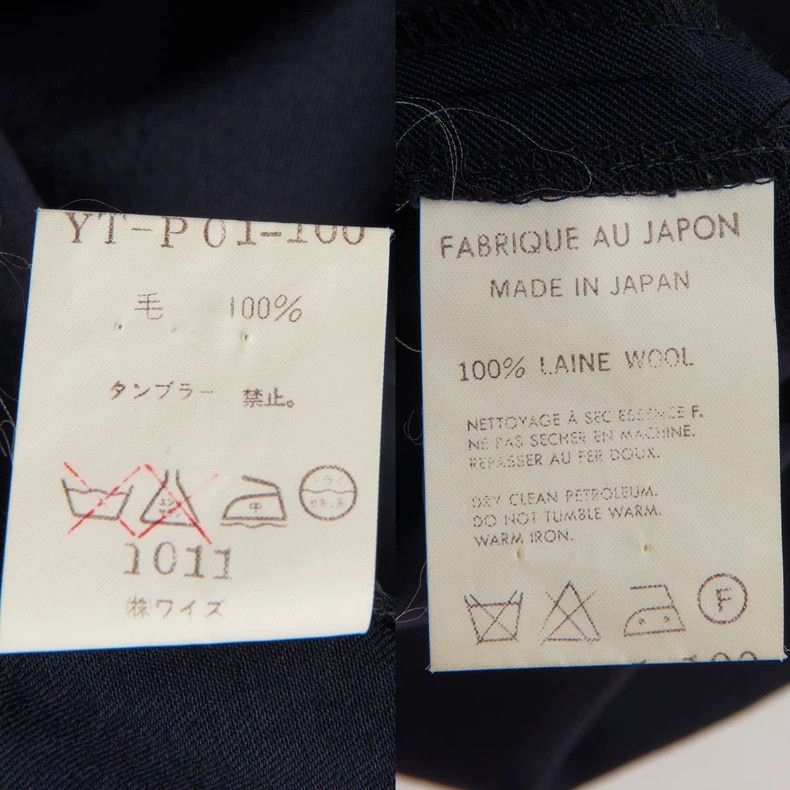 Y's Y's size os Navy Blue Pleated Rolled Wide-Leg Pants Size 24" / US 00 / IT 34 - 9 Thumbnail