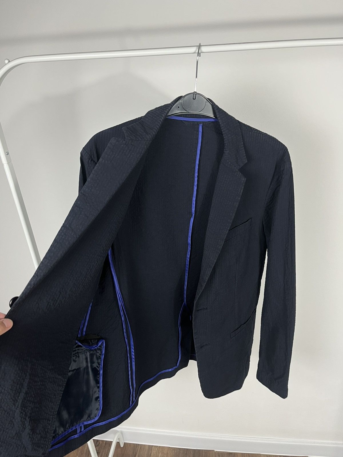 Armani Exchange Armani Exchange Navy Blazer M 180/96Y Textured Lightweight Size US M / EU 48-50 / 2 - 5 Thumbnail