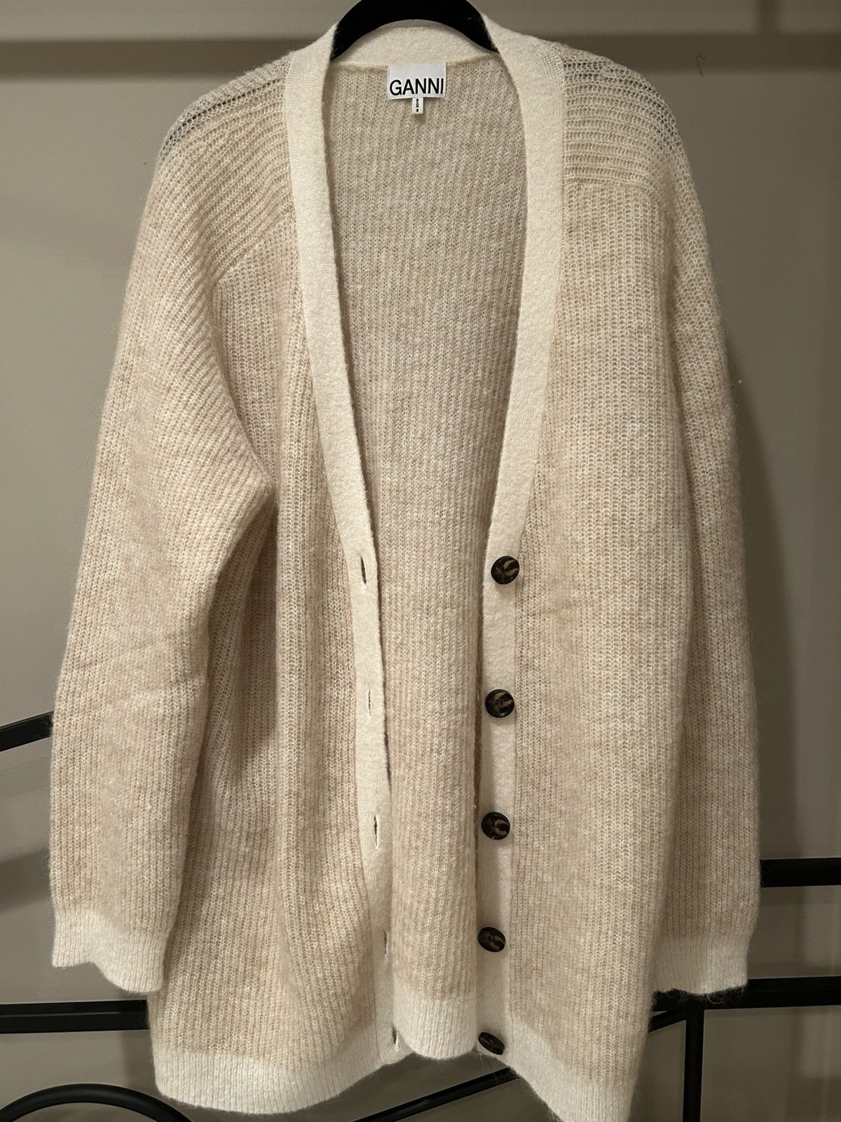 Ganni Ganni V-Neck Cardigan Size XL / US 12-14 / IT 48-50 - 1 Thumbnail