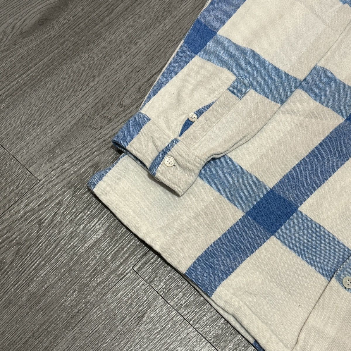 GOODENOUGH × Vintage Good Enough White Blue Flannel Shirt Size US M / EU 48-50 / 2 - 5 Thumbnail