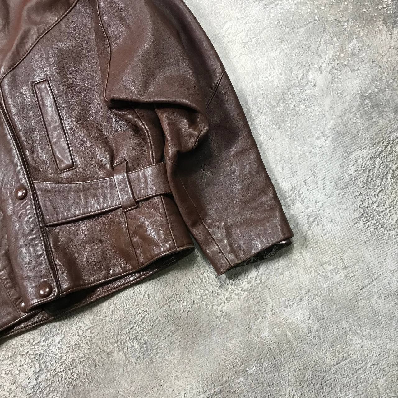 Vintage Vintage Y2K Brown Leather Jacket Streetwear Grunge 90s M Size M / US 6-8 / IT 42-44 - 5 Thumbnail