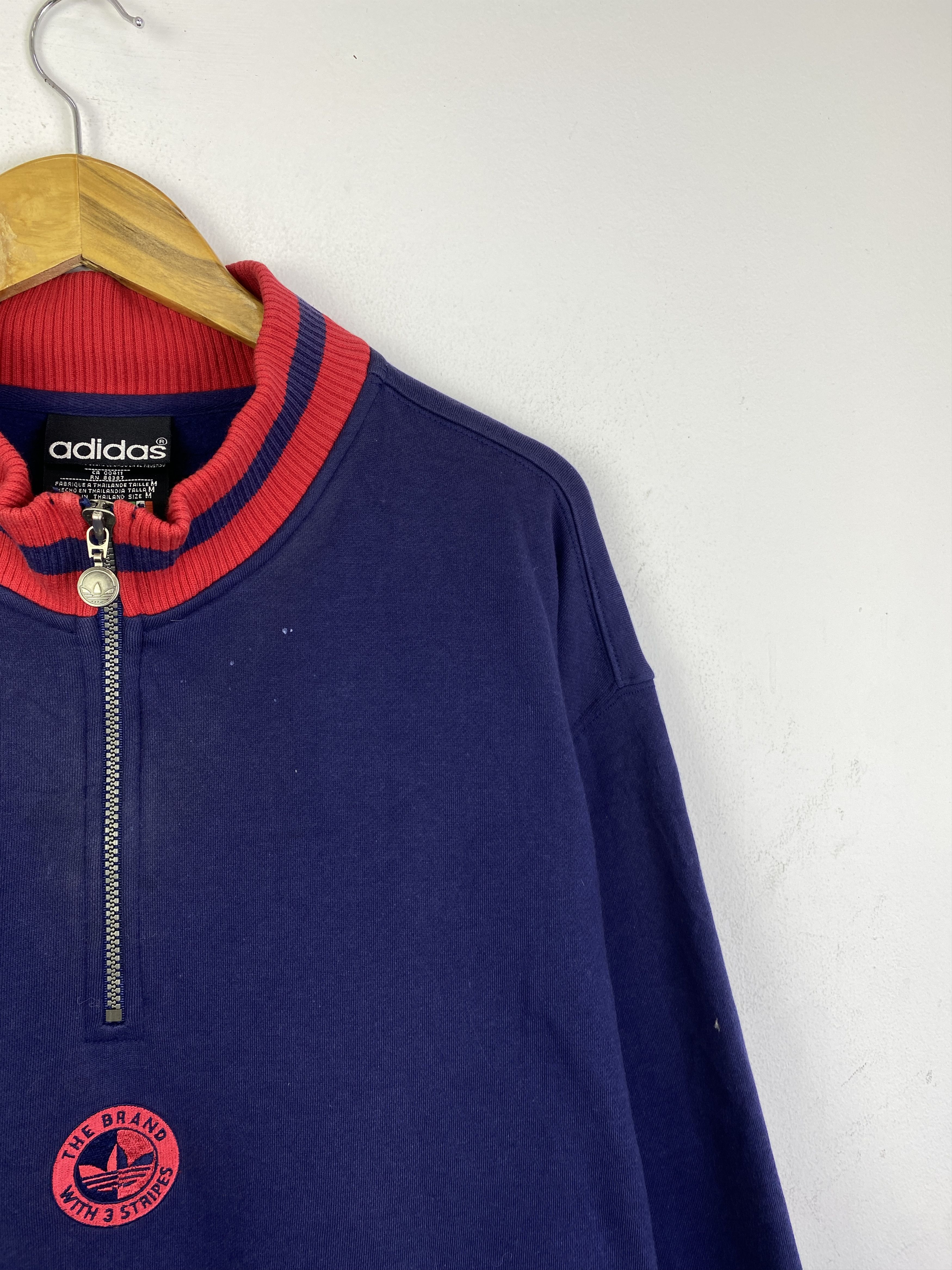 Adidas 90s Vintage Adidas Half Zipper Pullover Sweatshirt SH0278 Size US M / EU 48-50 / 2 - 10 Thumbnail