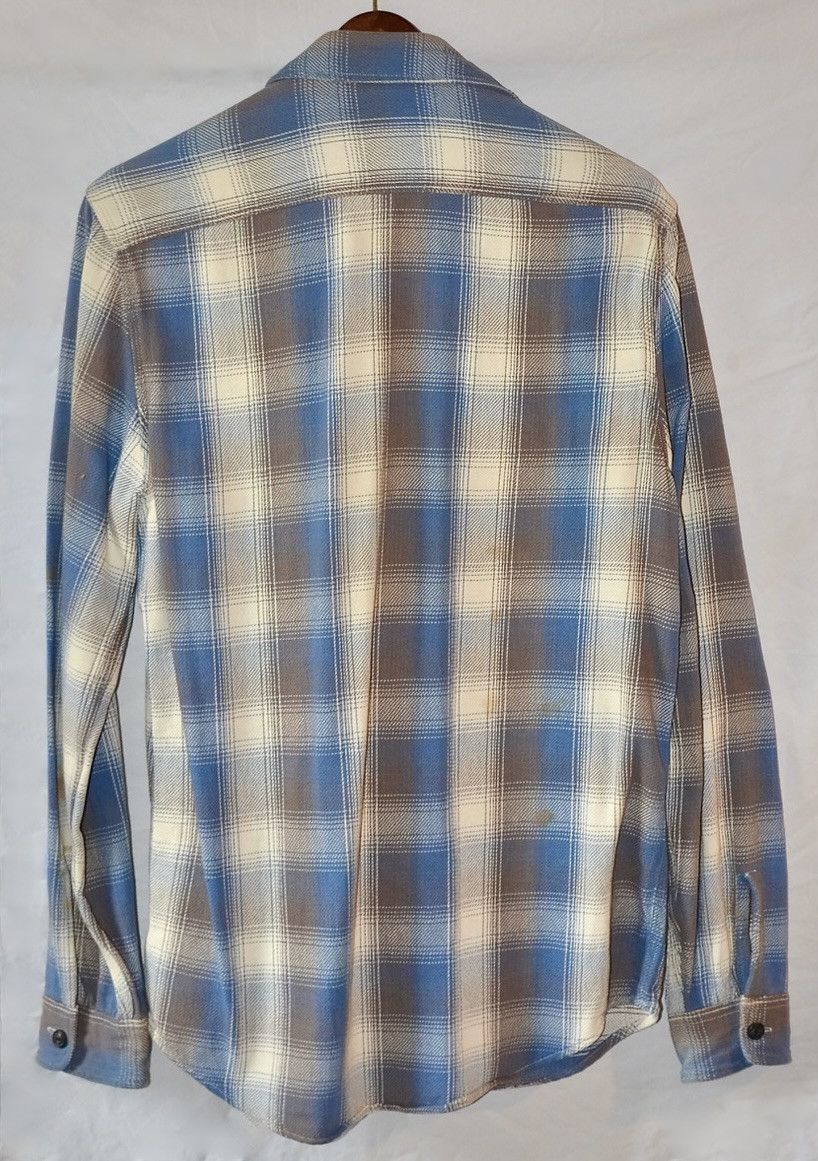 RRL Ralph Lauren RRL Double RL Western Plaid Shirt Blue White - Small Cotton Size US S / EU 44-46 / 1 - 2 Thumbnail