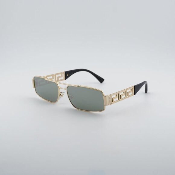 Versace Versace VE2257 100230 Sunglasses Gold Rectangle Frame,Green Size ONE SIZE - 1 Thumbnail