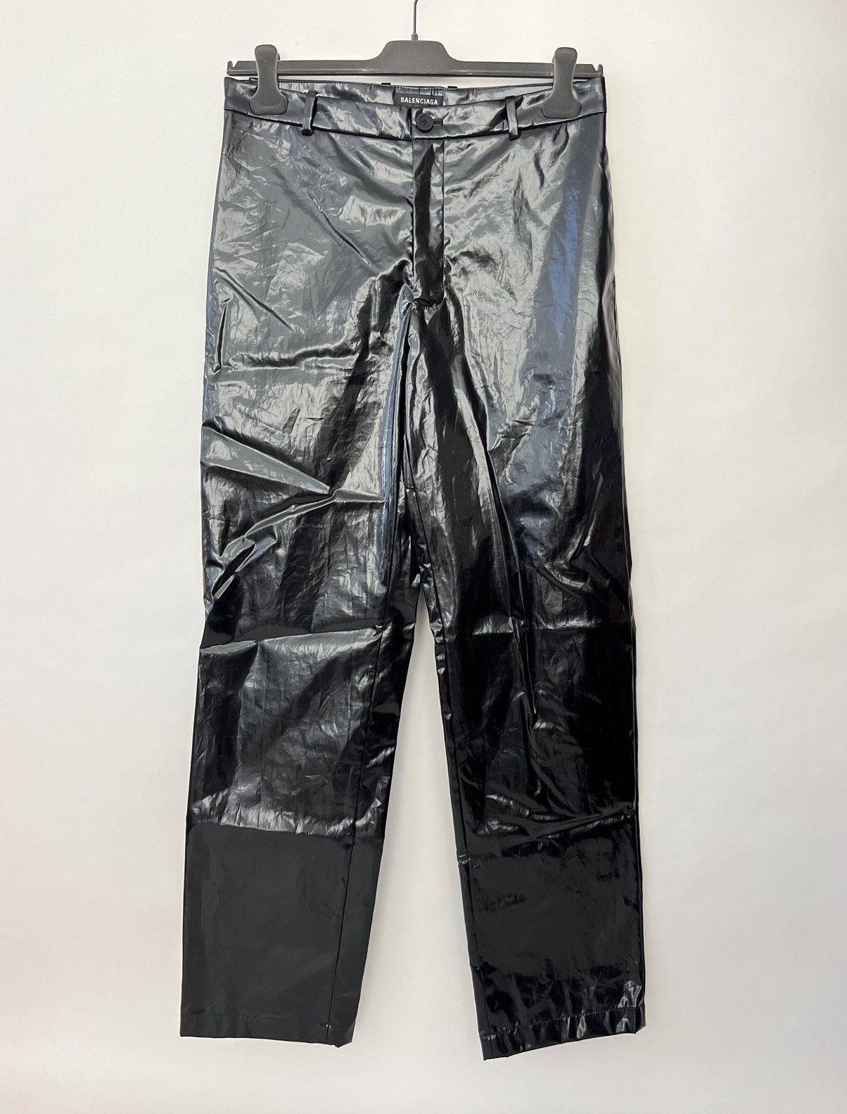 Balenciaga Balenciaga Crinkled coated cotton-blend trousers Size US 30 / EU 46 - 4 Thumbnail