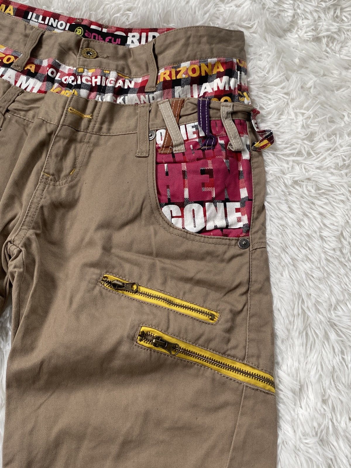 Japanese Brand RARE🔥NYLUS Double Waist ARTFULL Cargo Pants Size US 31 - 6 Thumbnail